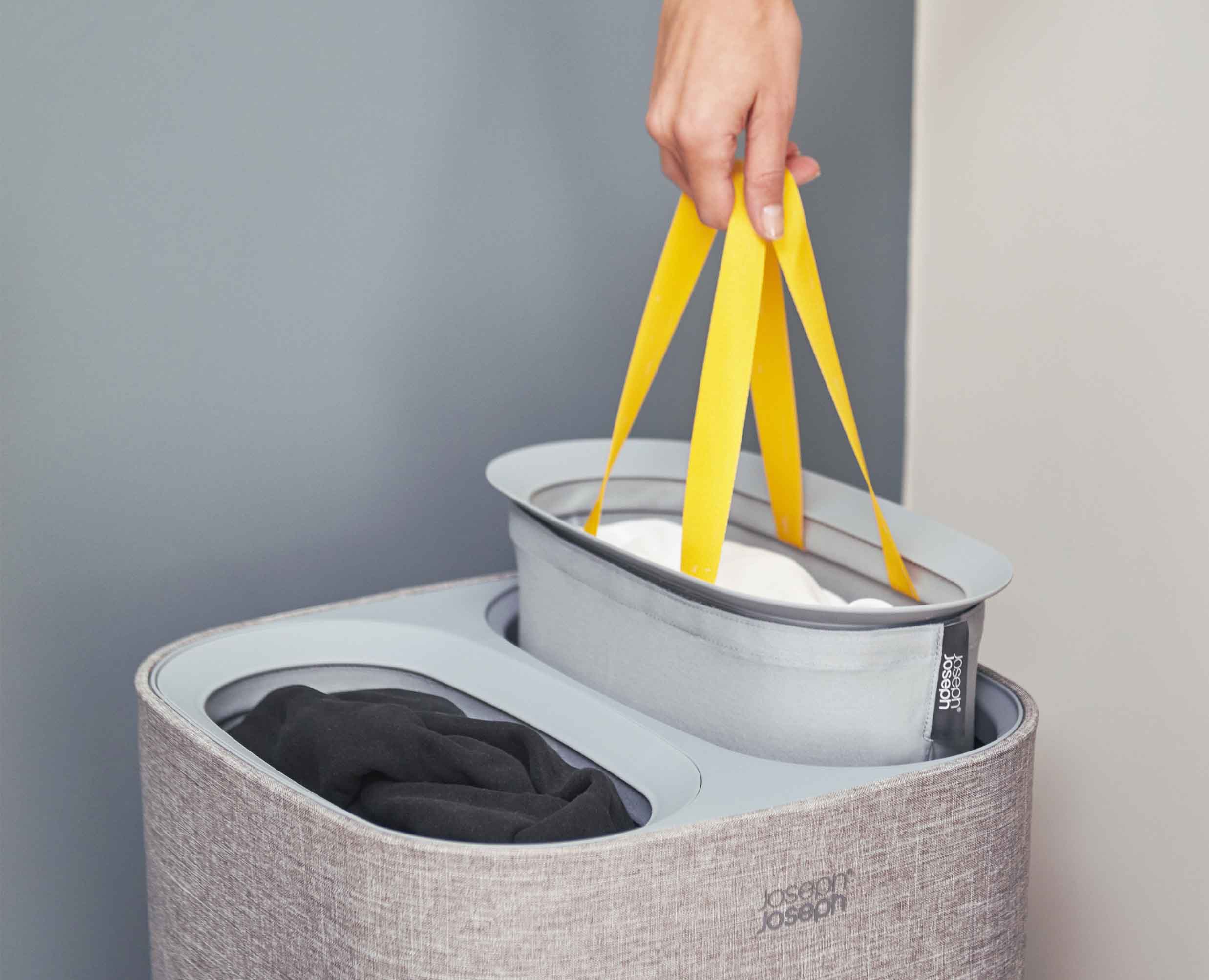 2-piece Grey Laundry Basket Set - Image 4