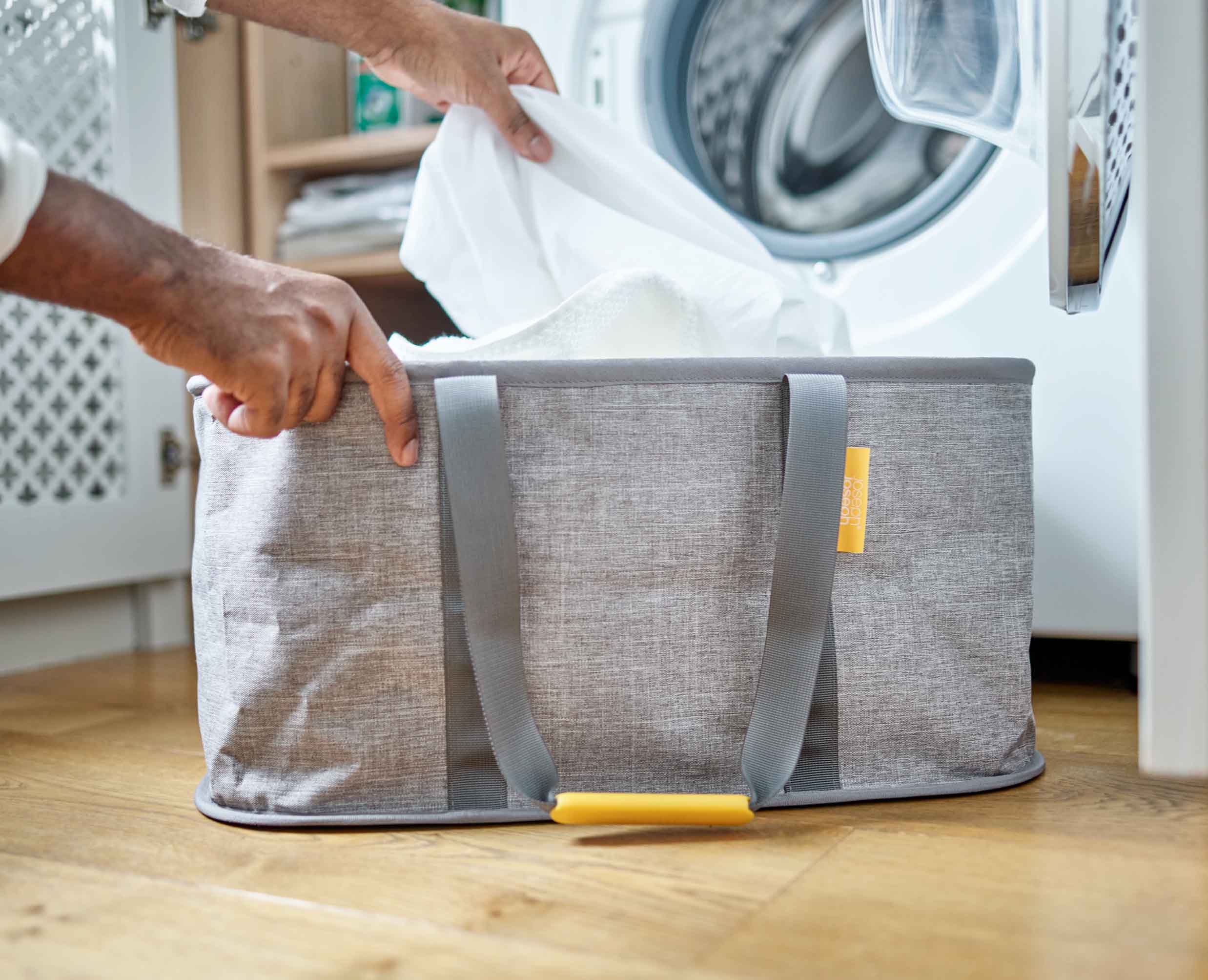 2-piece Grey Laundry Basket Set - Image 6