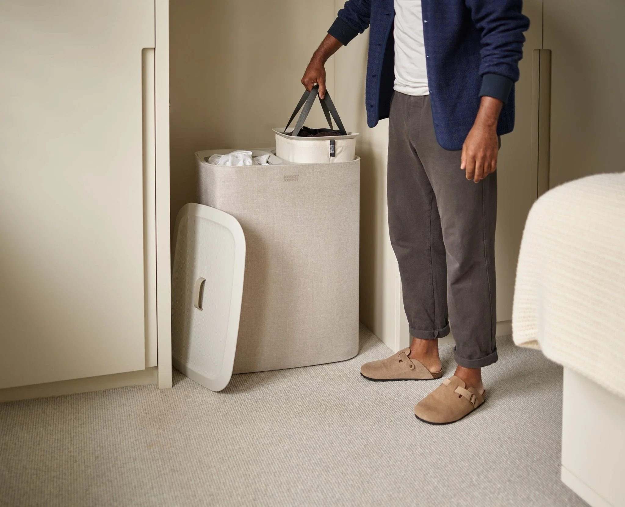 2-piece Ecru Tota 90L & Hold-All™ 35L Laundry Basket Set - Image 5