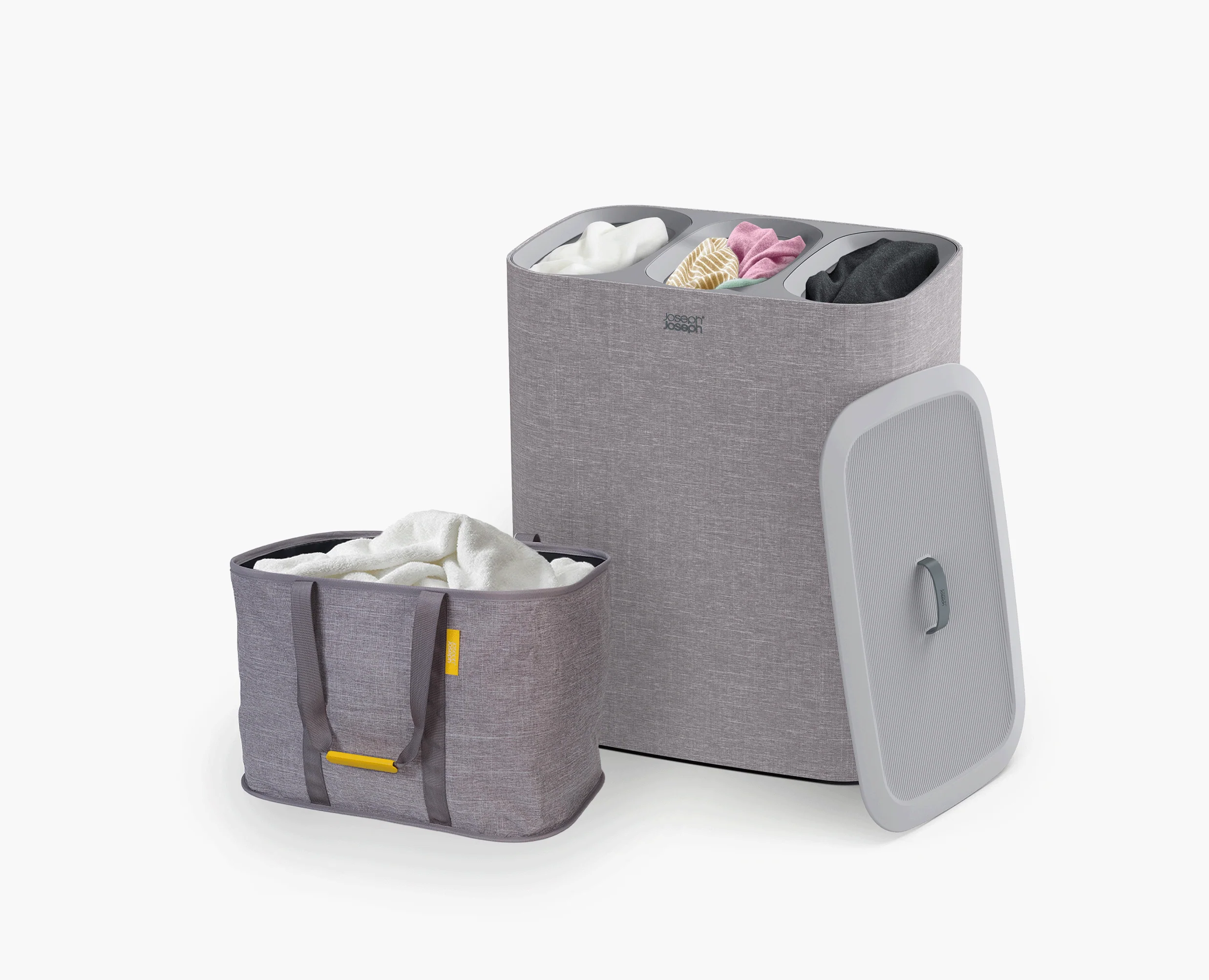 2-piece Grey Tota Trio 90L & Hold-All™ Max 55L Laundry Basket Set - Image 3
