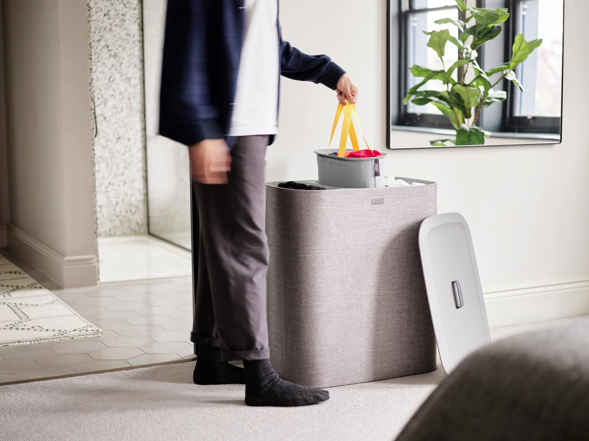 2-piece Grey Tota Trio 90L & Hold-All™ Max 55L Laundry Basket Set - Image 4