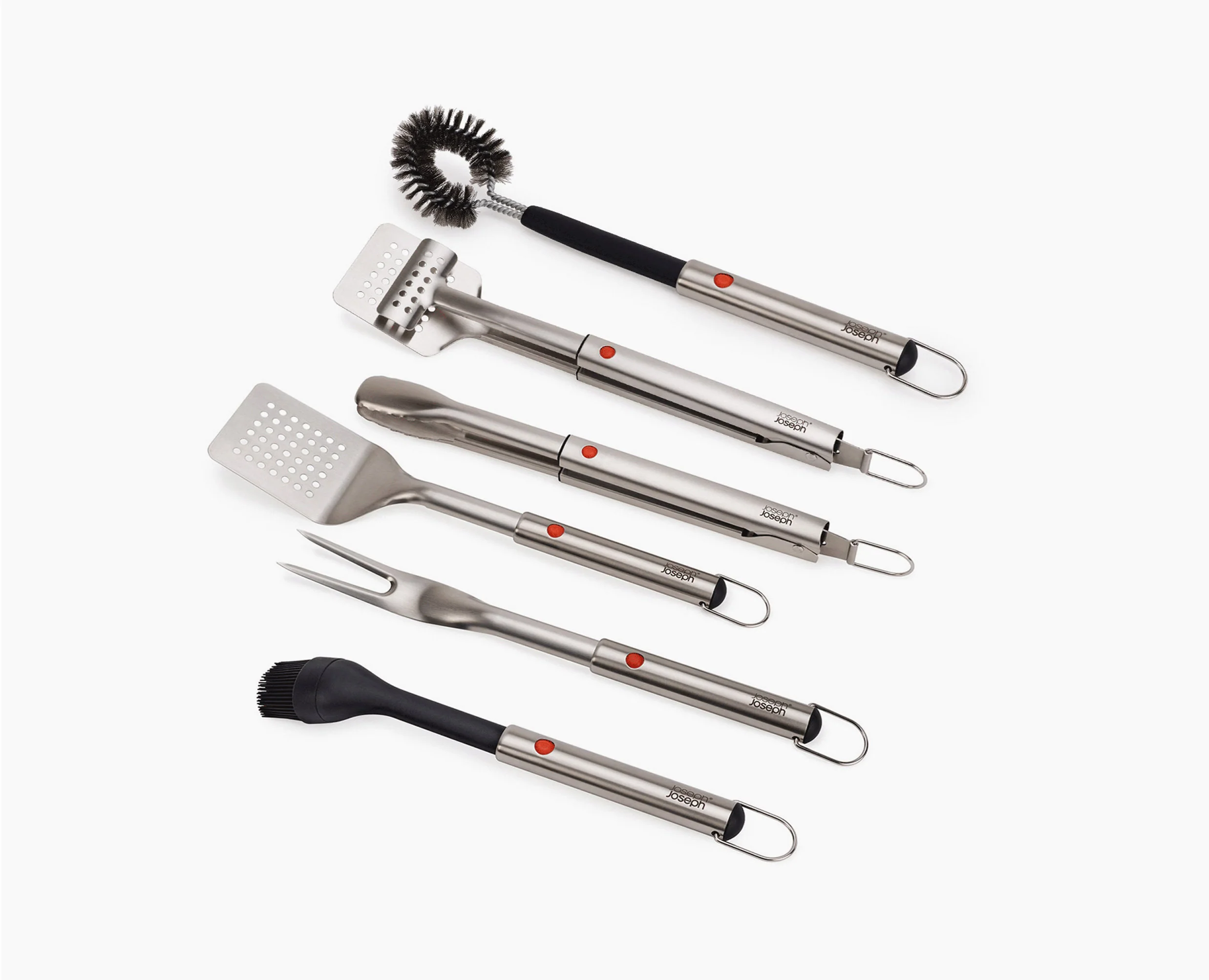 6-piece GrillOut™ BBQ Utensil Set with Extending Handles - Image 3