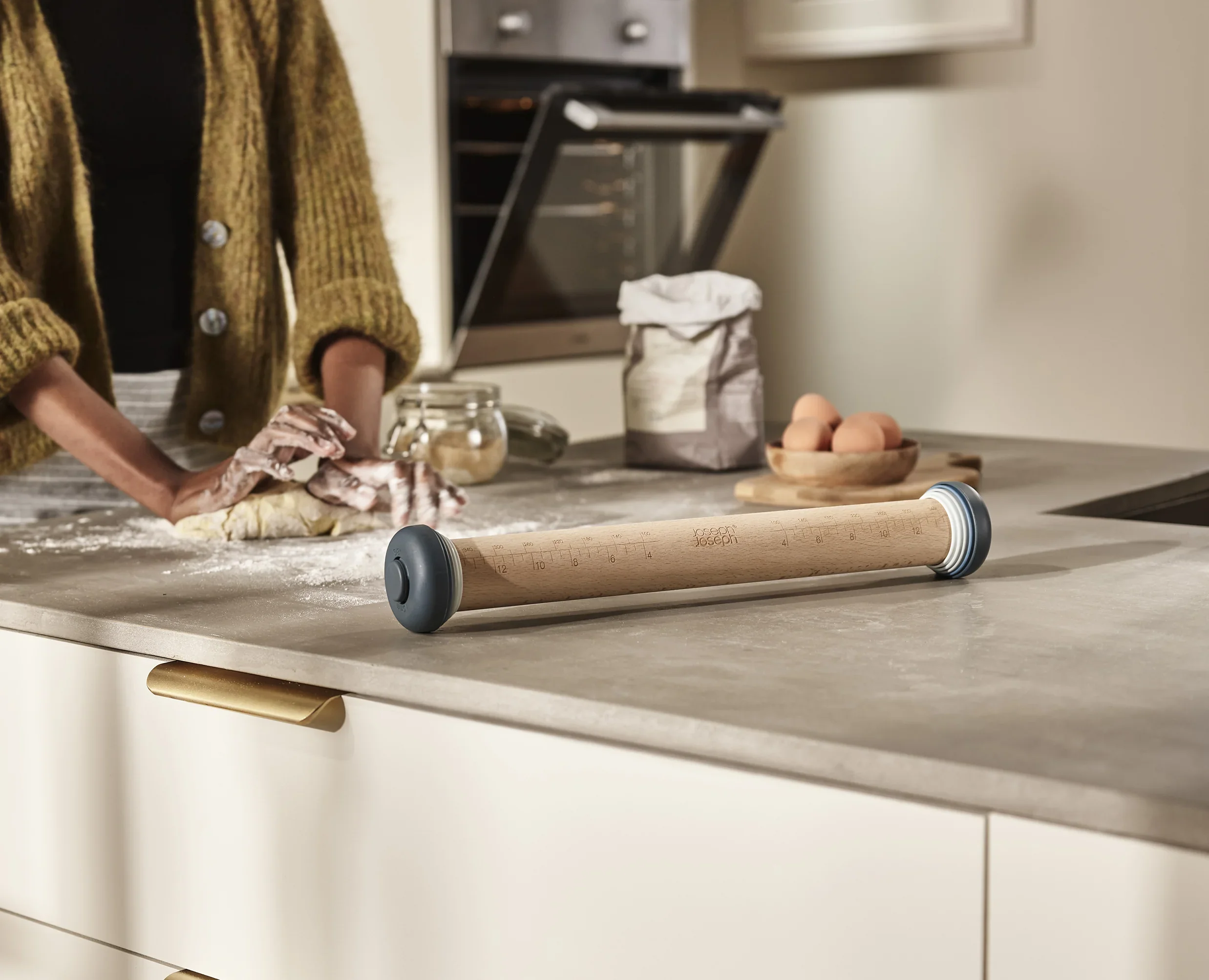 PrecisionPin™ Adjustable Blue Rolling Pin - Image 3