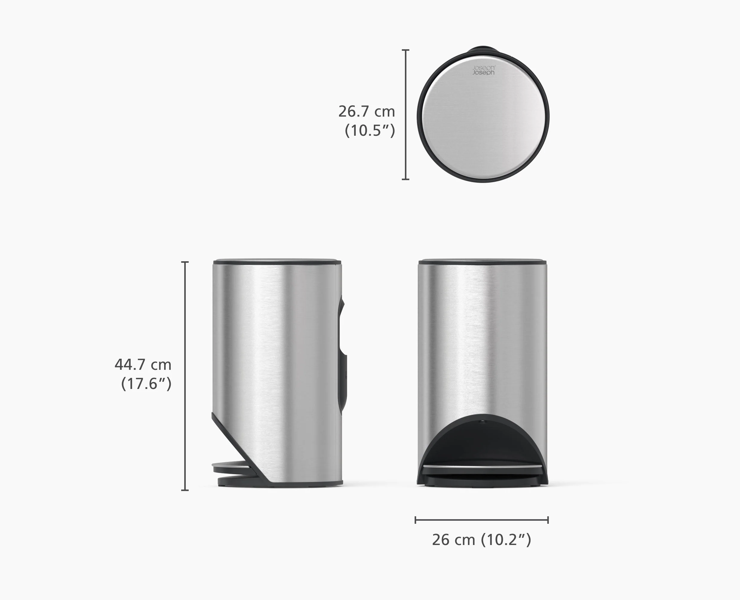 Arc™ 10L Easy-push Stainless-steel Pedal Bin - Image 5