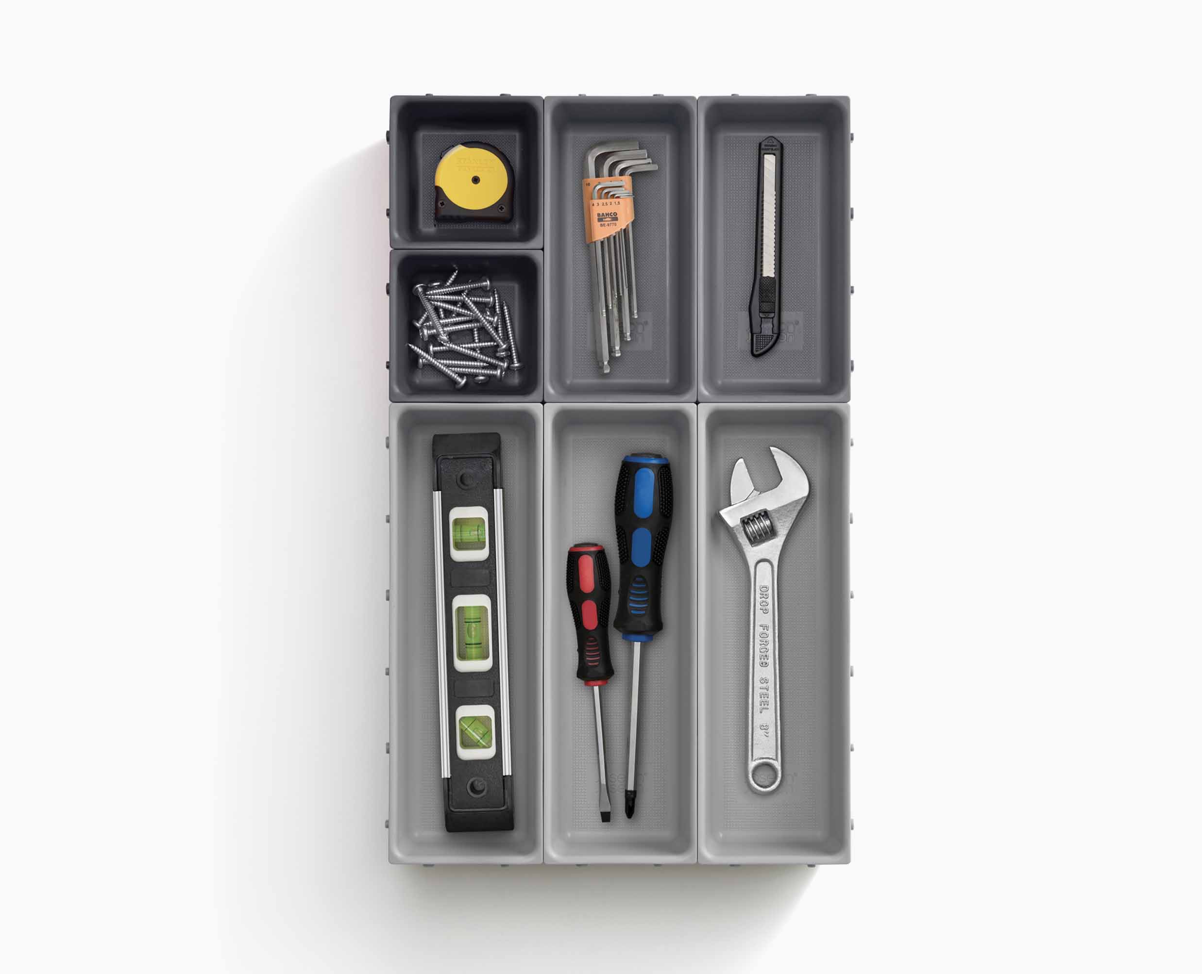 Blox™ 7-piece Grey Drawer Organiser Set - Image 7