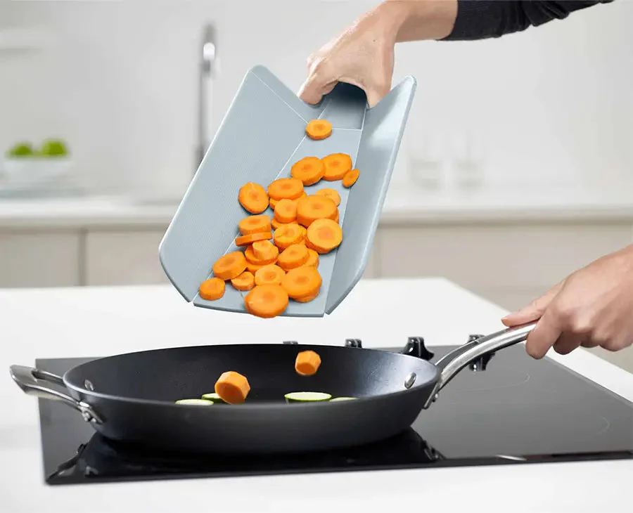 Chop2Pot™ Plus 2-piece Blue Chopping Board Set - Image 2