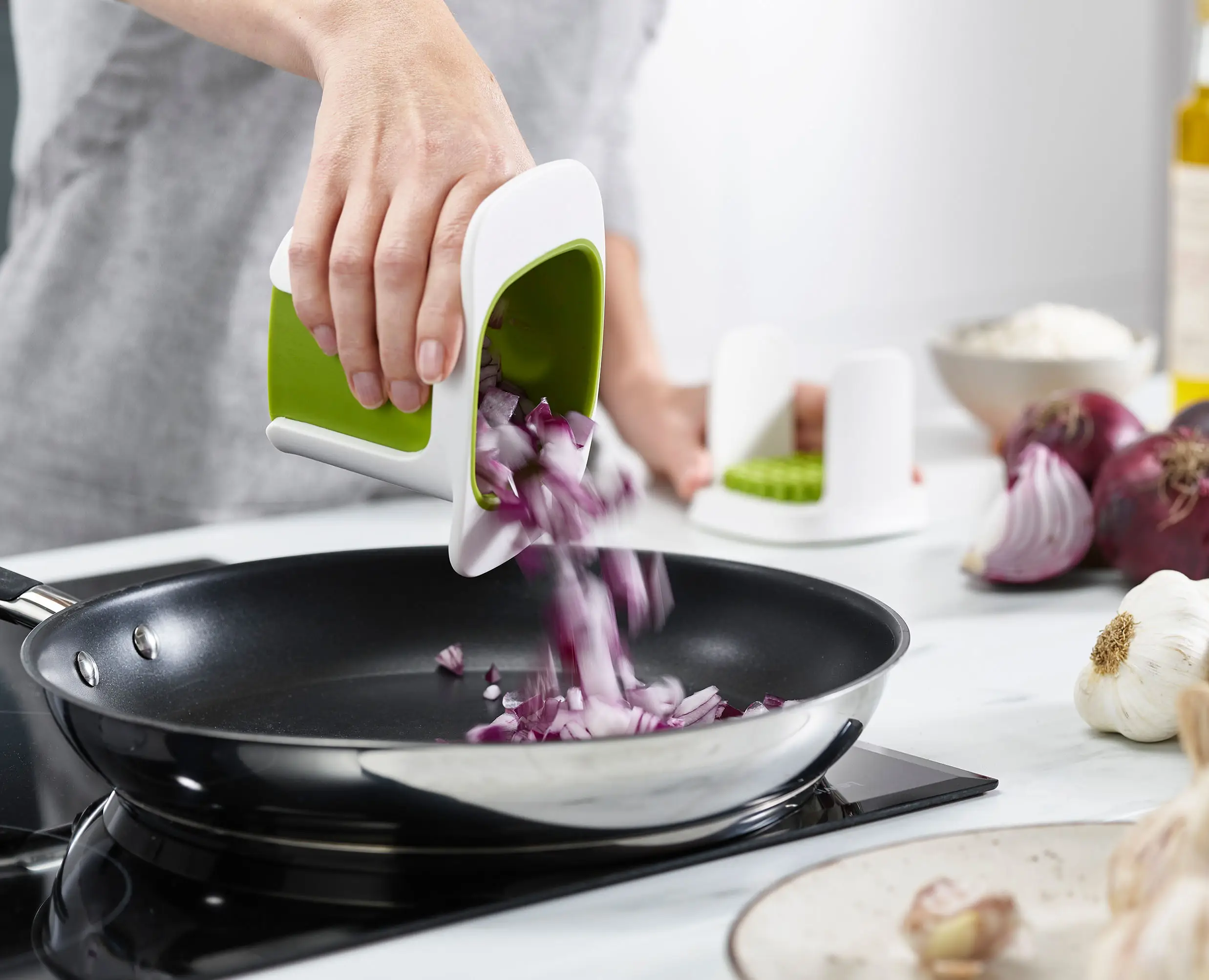 ChopCup™ White Vegetable Chopper - Image 6