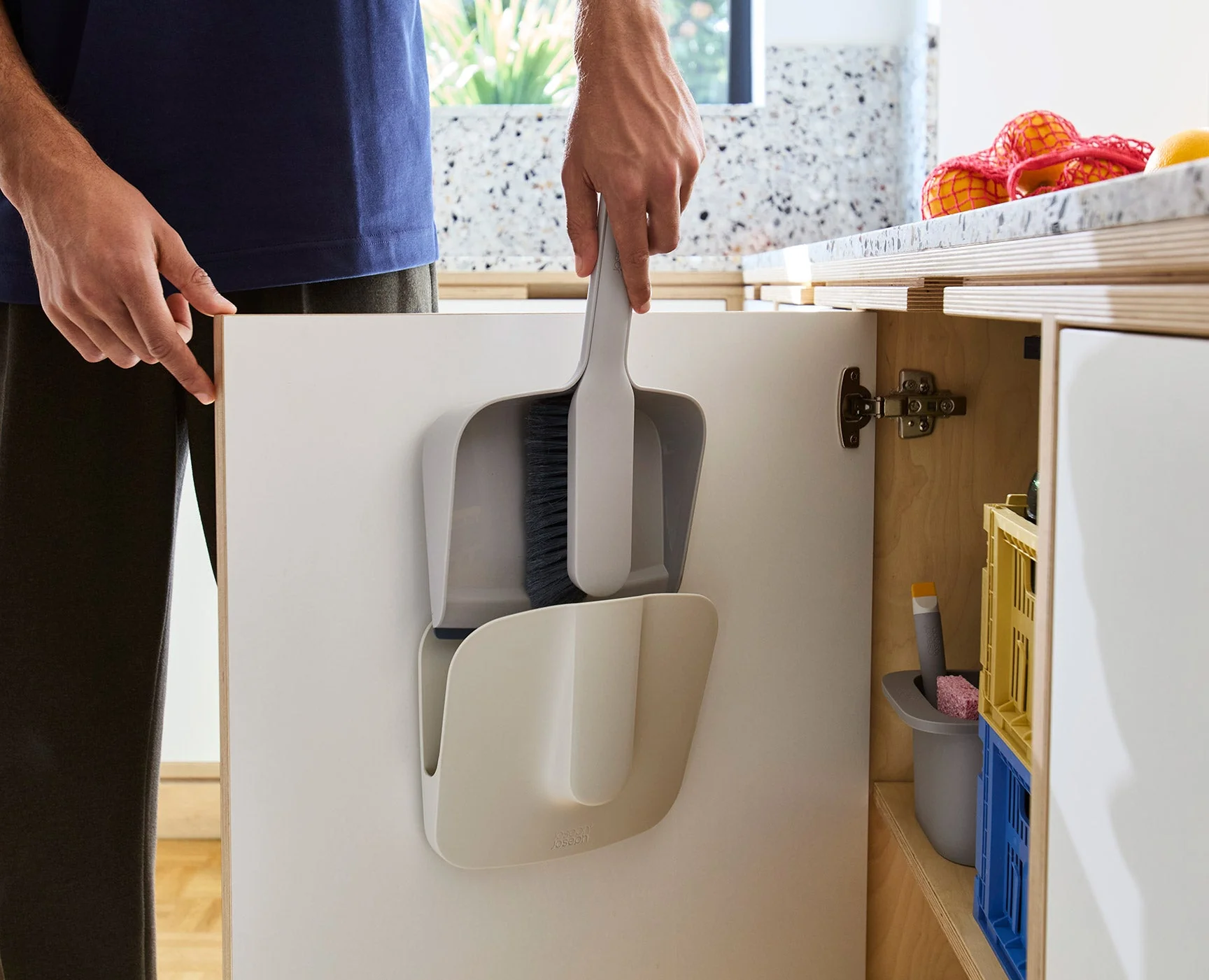 CleanTech™ Wall-Mounted Dustpan & Brush Set - Image 3