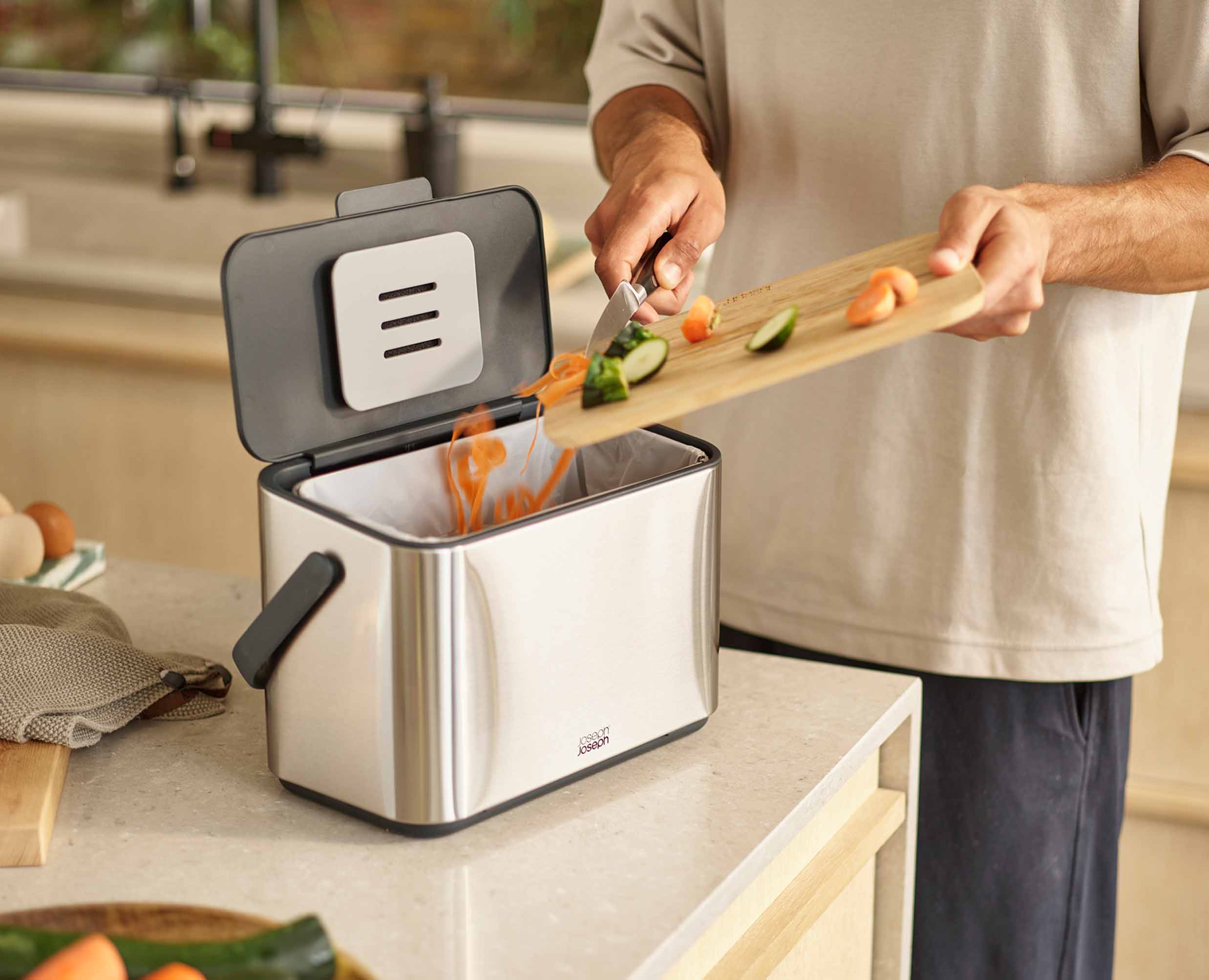 Collect™ 4L Stainless-steel Food Waste Caddy - Image 3