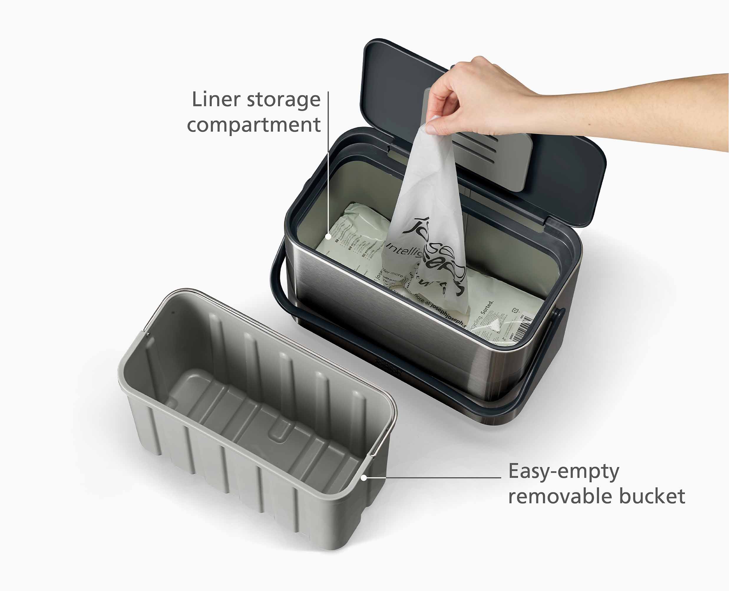 Collect™ 4L Stainless-steel Food Waste Caddy - Image 8