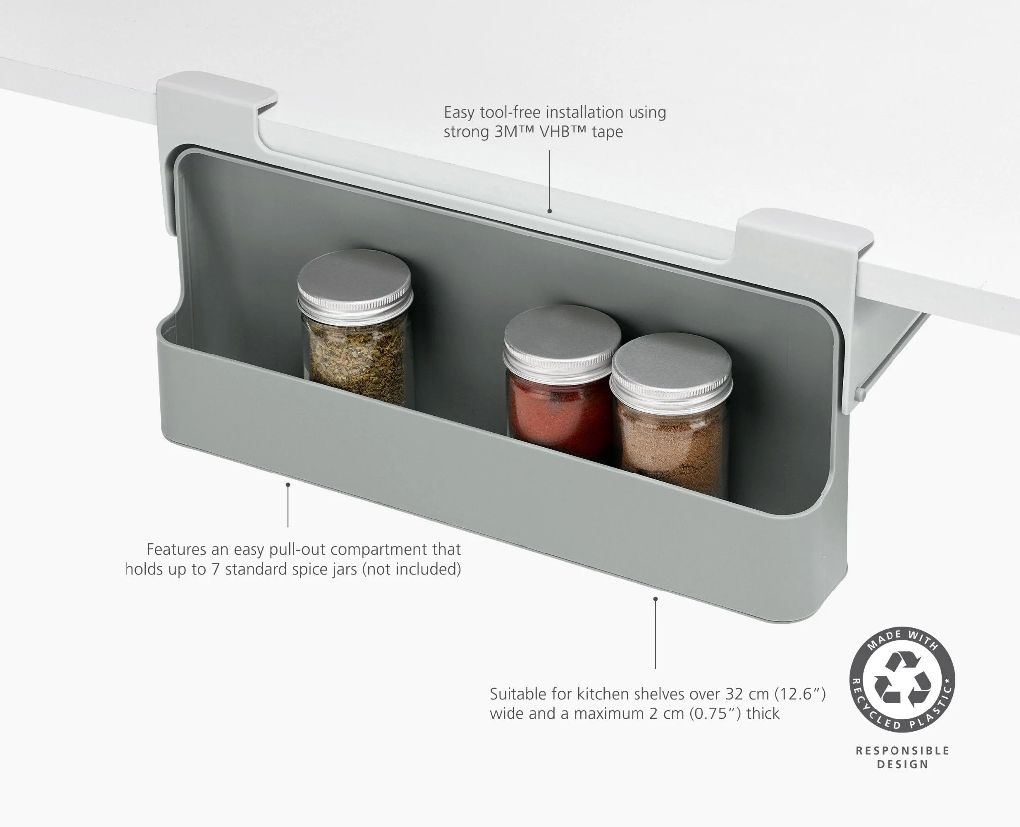 CupboardStore⢠Under-Shelf Spice Rack - Image 6