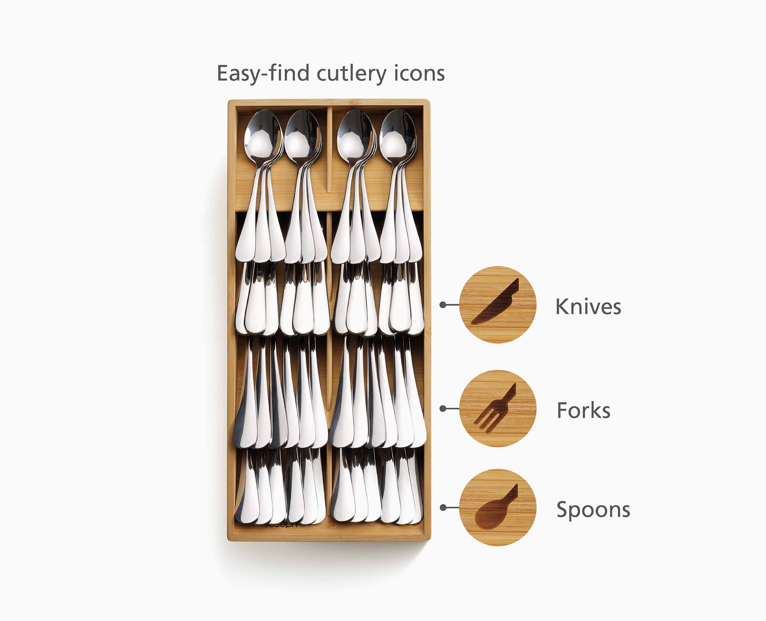 DrawerStore™ Bamboo Large Cutlery Organiser - Image 8