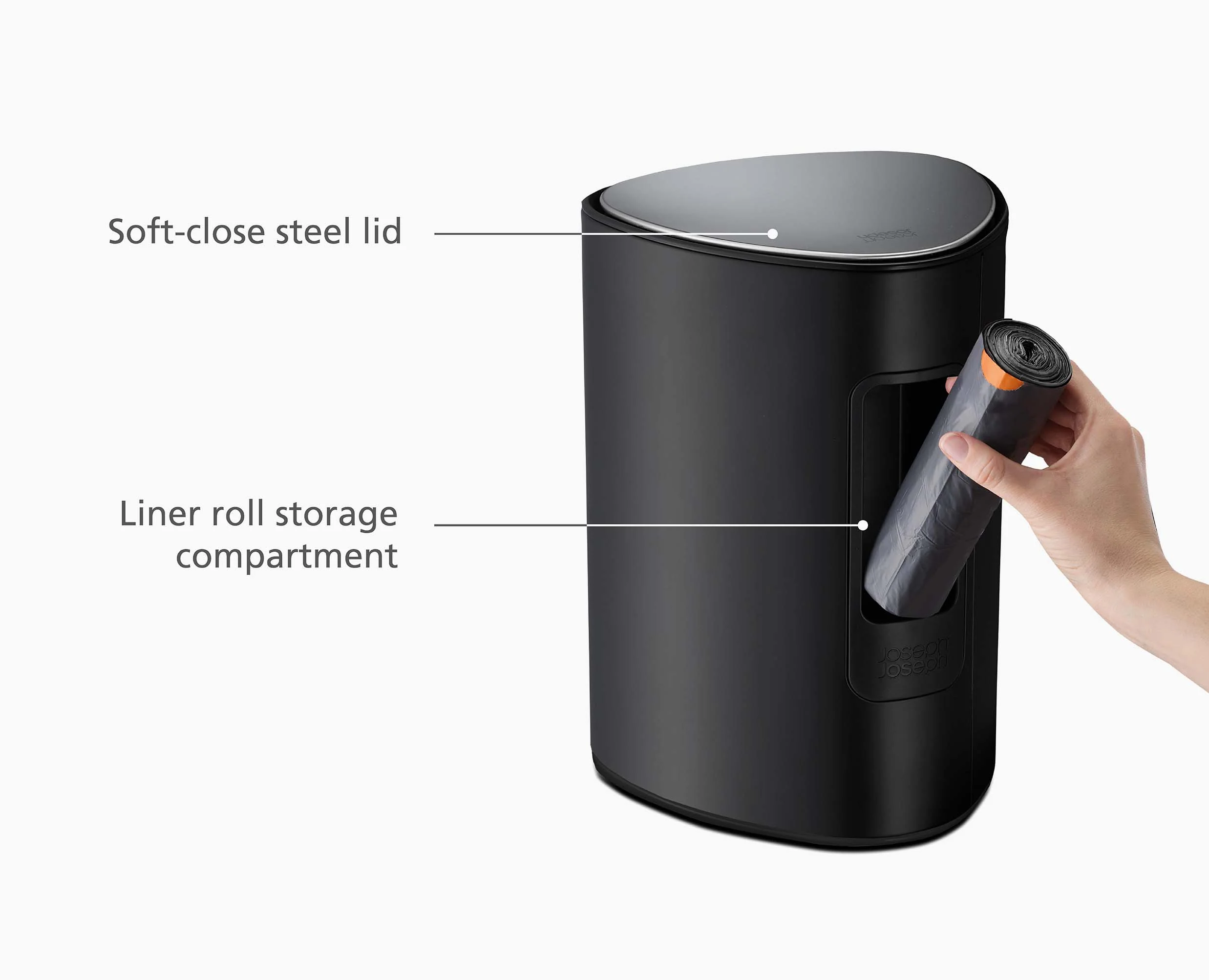 EasyStore™ 5L Matt Black Bathroom Pedal Bin - Image 6