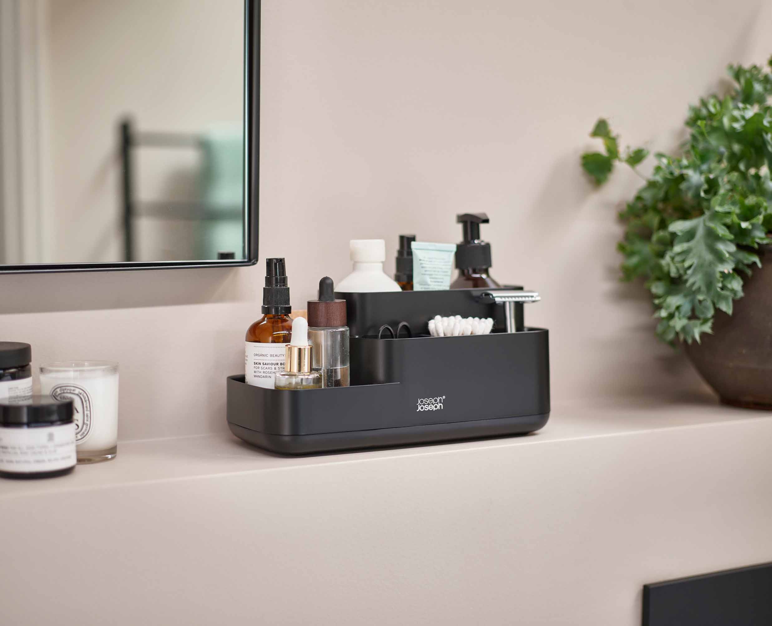 EasyStore™ Matt Black Bathroom Storage Caddy - Image 3