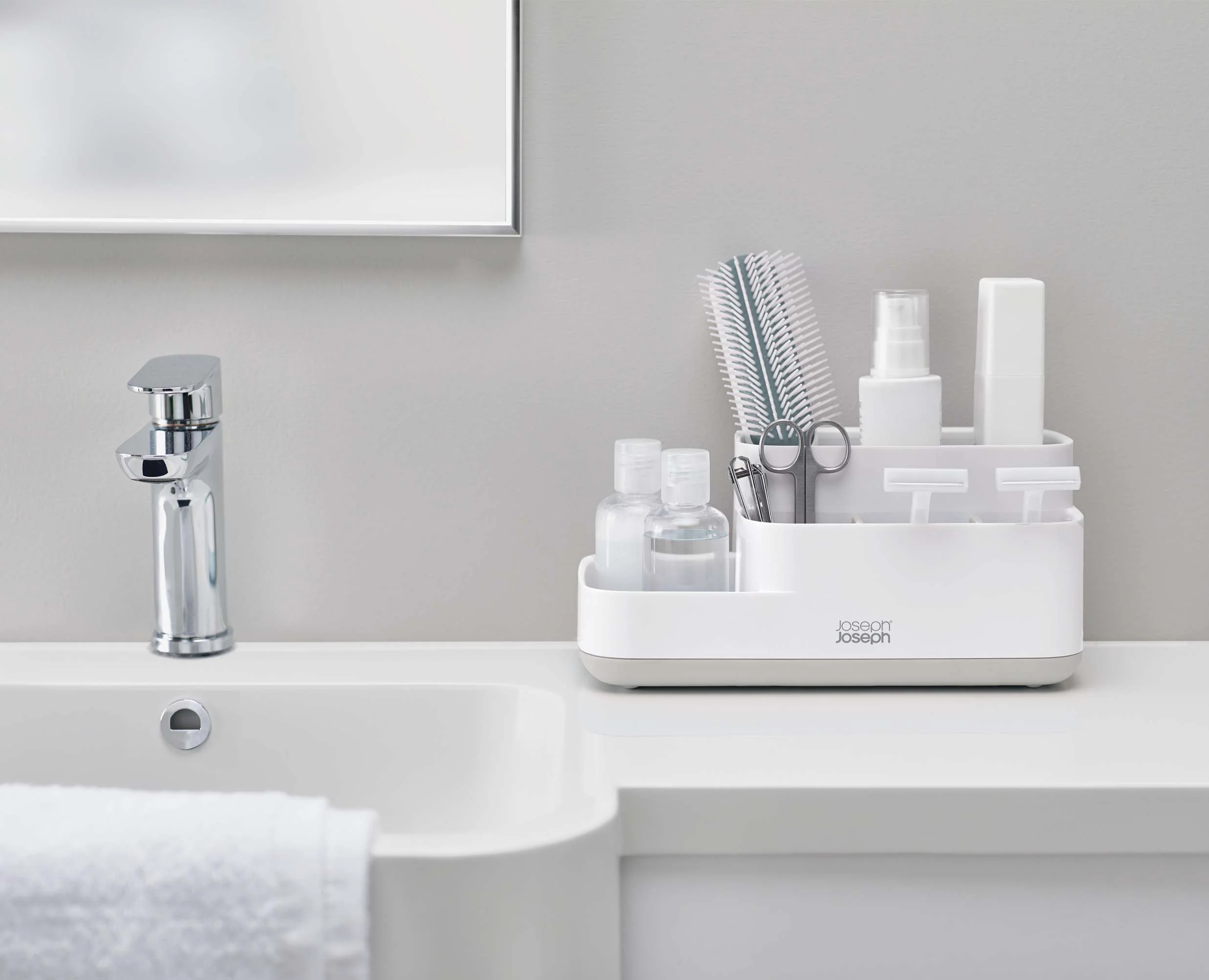 EasyStore™ Light Grey Bathroom Storage Caddy - Image 3