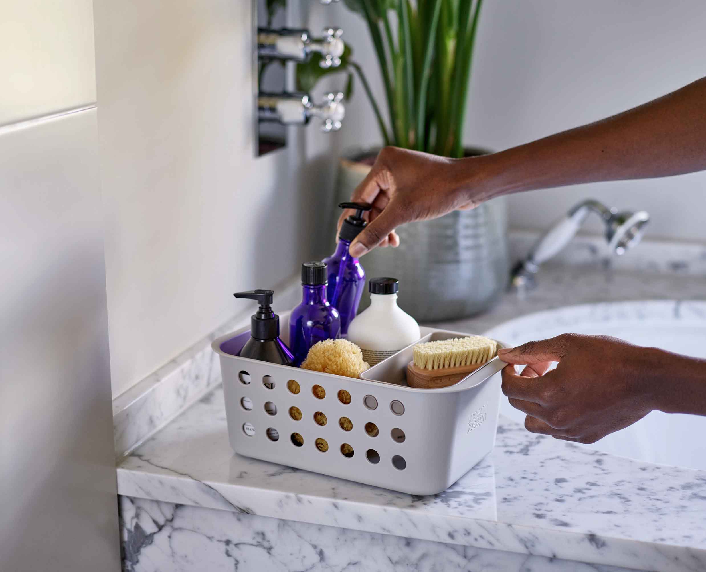 EasyStore™ Ecru Bathroom Storage Basket - Image 3