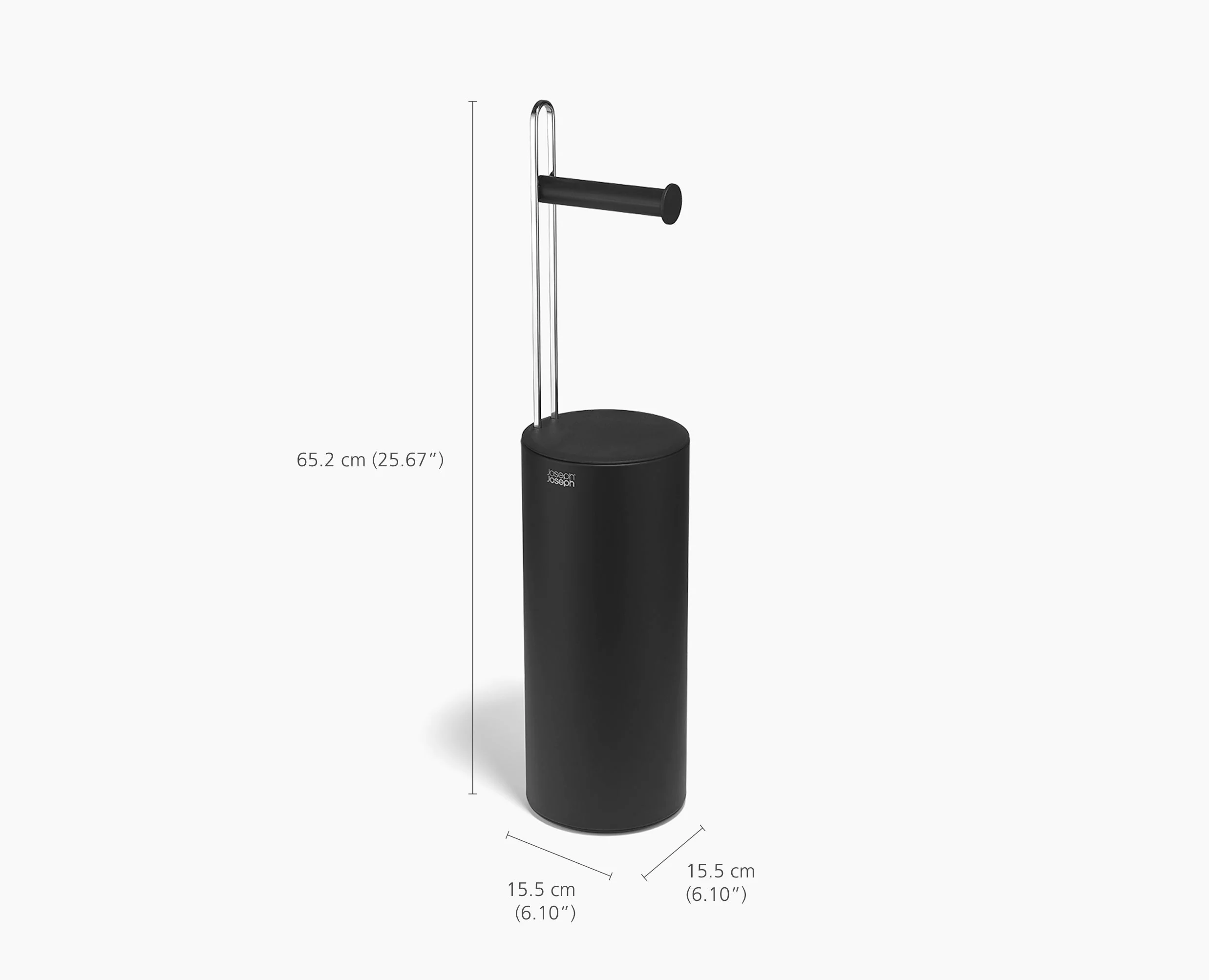 EasyStore™ Matt Black Concealed Toilet Roll Holder - Image 7