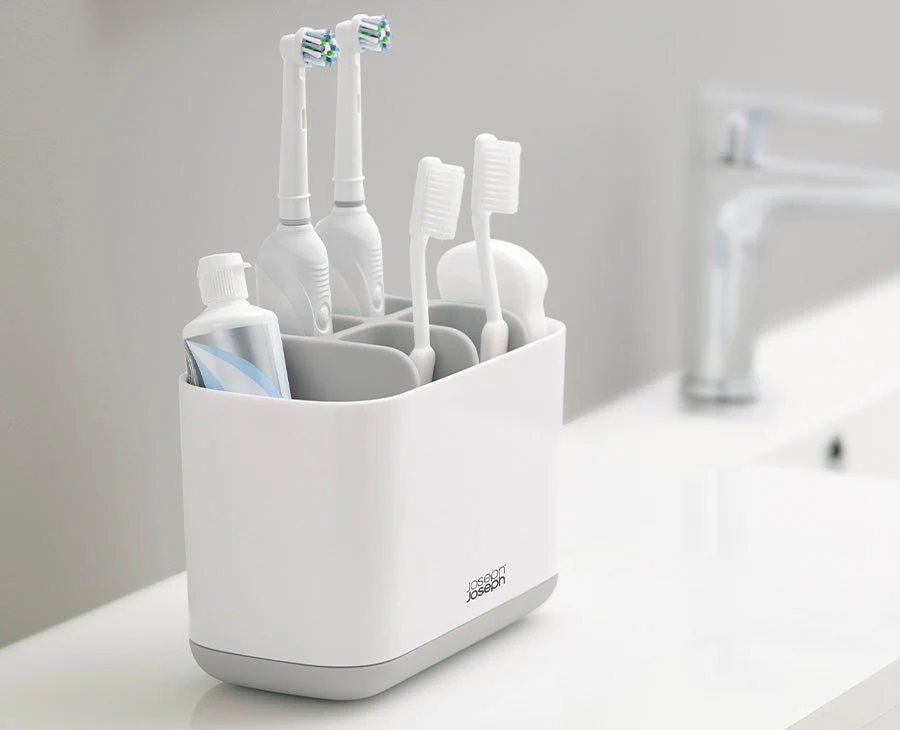 EasyStore™ Large Light Grey Toothbrush Holder - Image 3