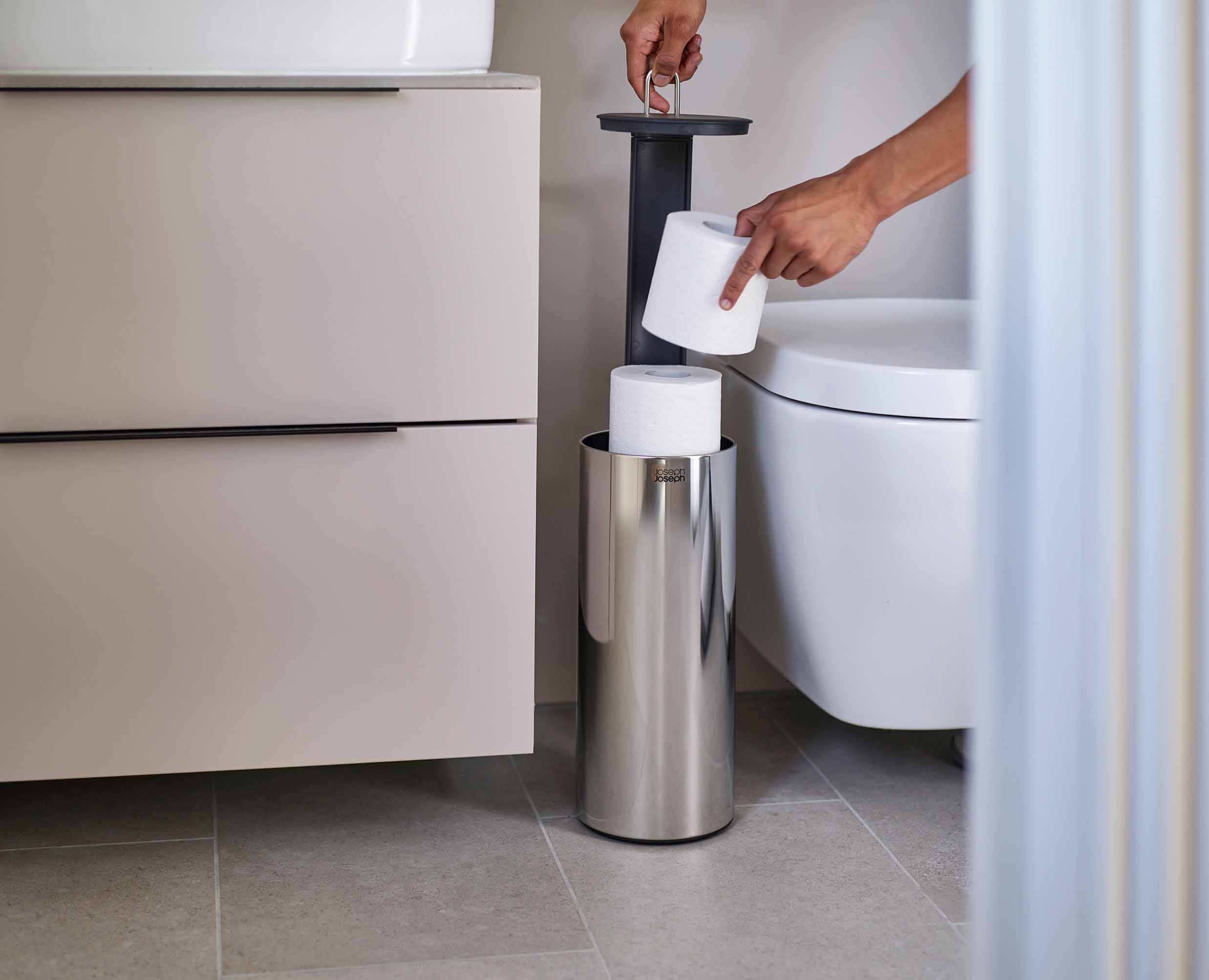 Easystore™ Luxe Stainless-steel Concealed Toilet Roll Holder - Image 3