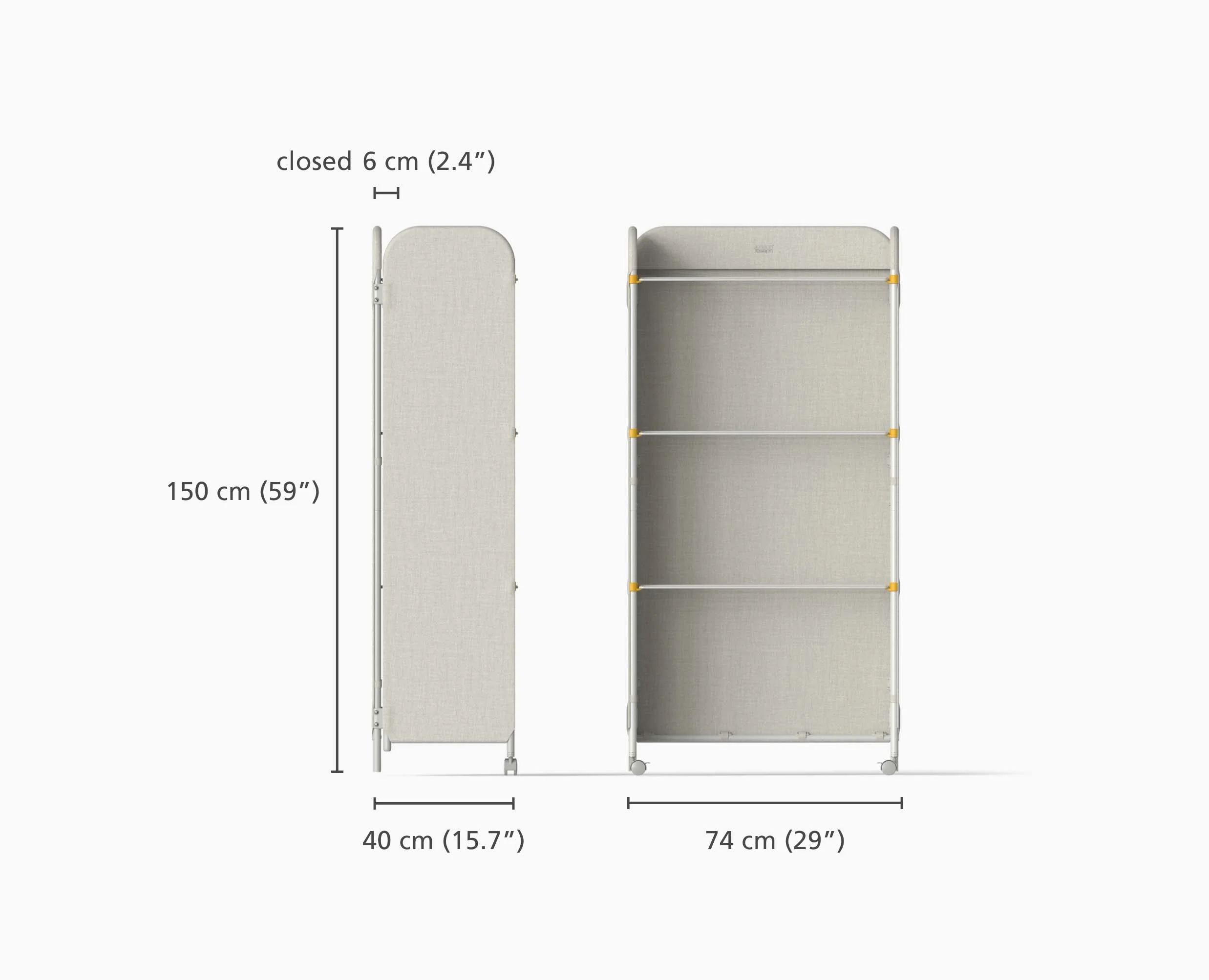Eclipse™ 3-tier Ecru Clothes Airer with Screen - Image 6
