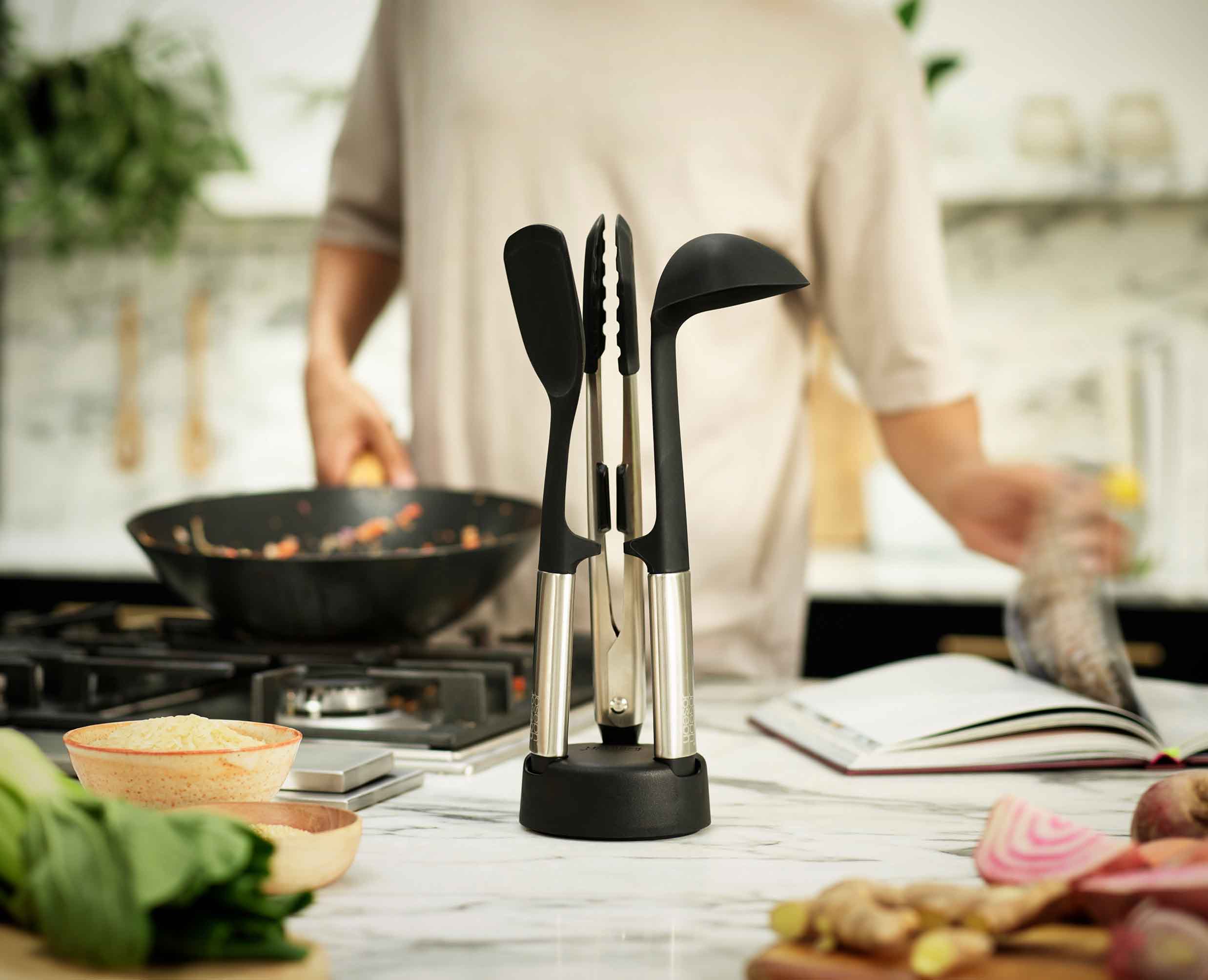 Elevate™ Fusion 3-piece Stainless-steel Utensil Set with Compact Stand - Image 3