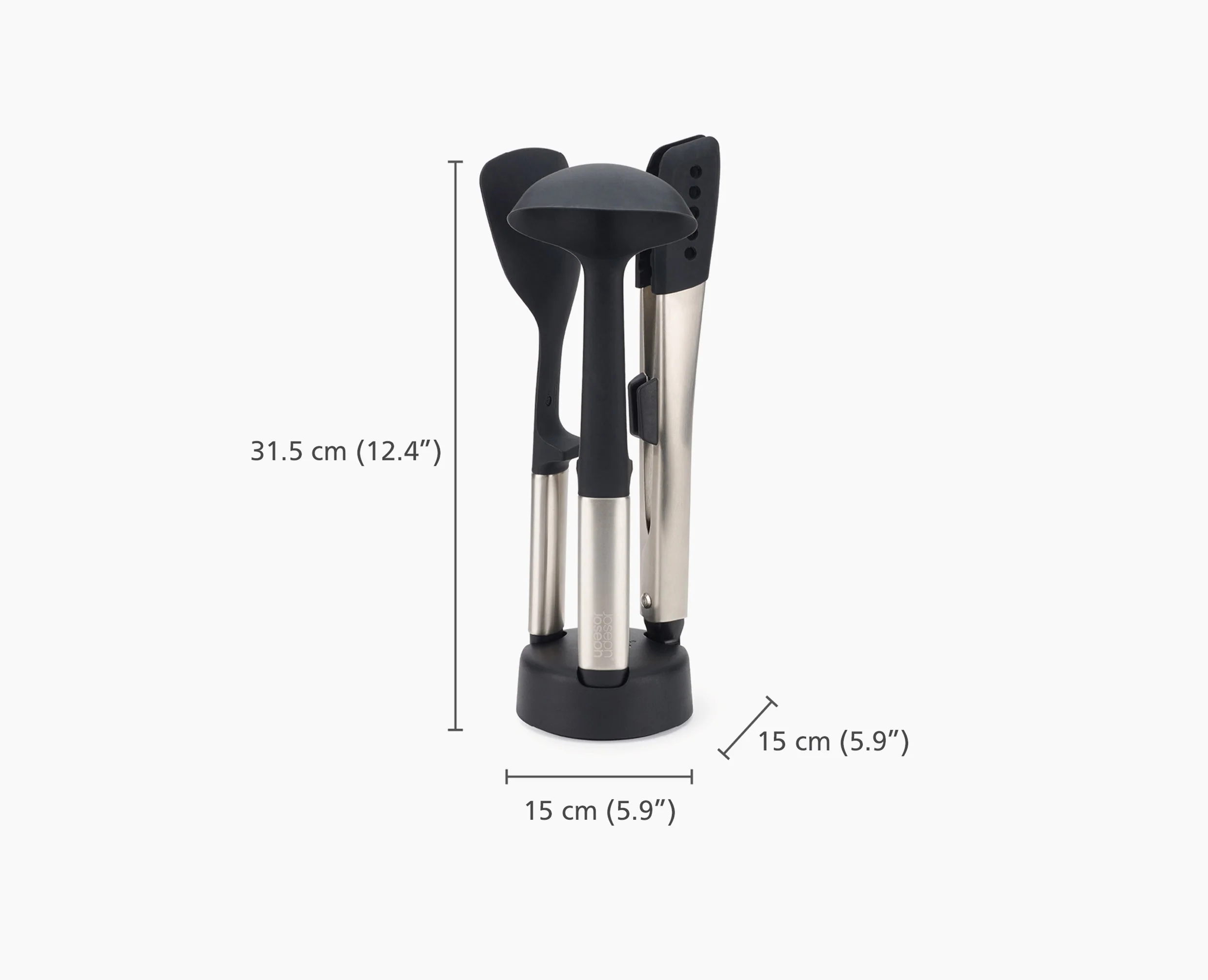Elevate™ Fusion 3-piece Stainless-steel Utensil Set with Compact Stand - Image 9