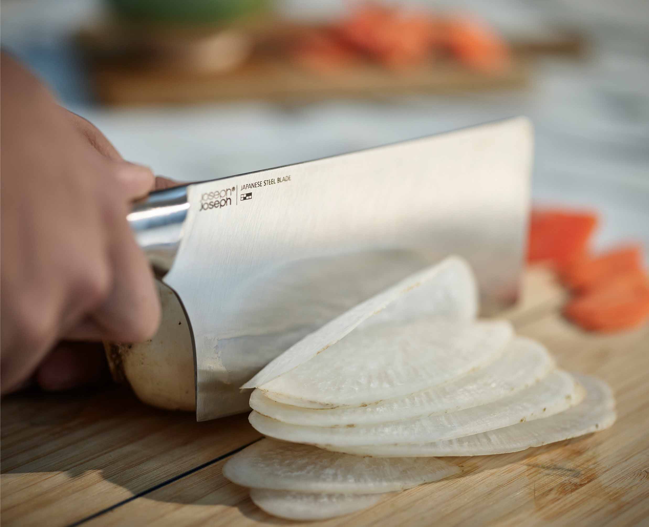 Elevate™ Fusion 5-piece Knife & Scissor Set with Beechwood Block - Image 4