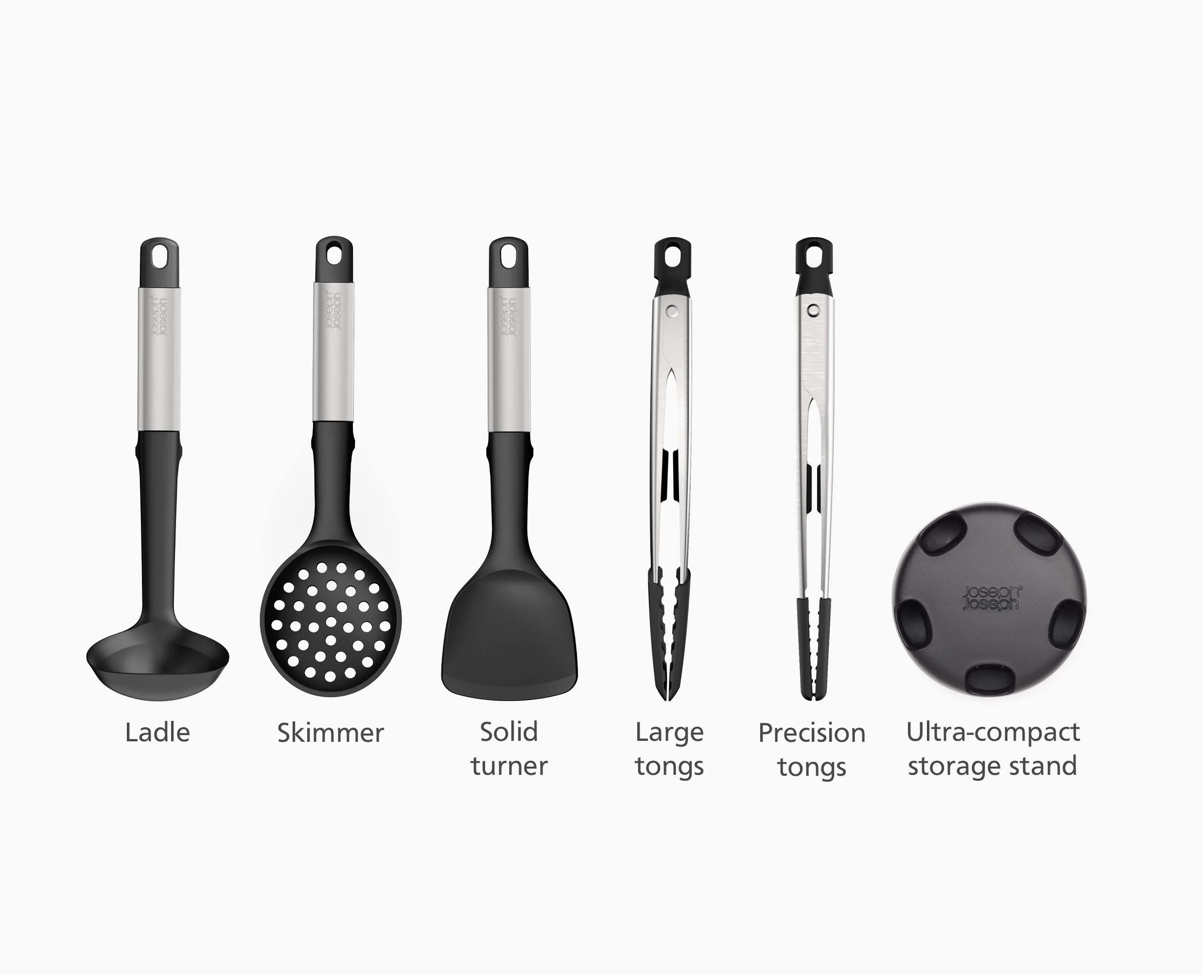 Elevate™ Fusion 5-piece Stainless-steel Utensil Set with Compact Stand - Image 8