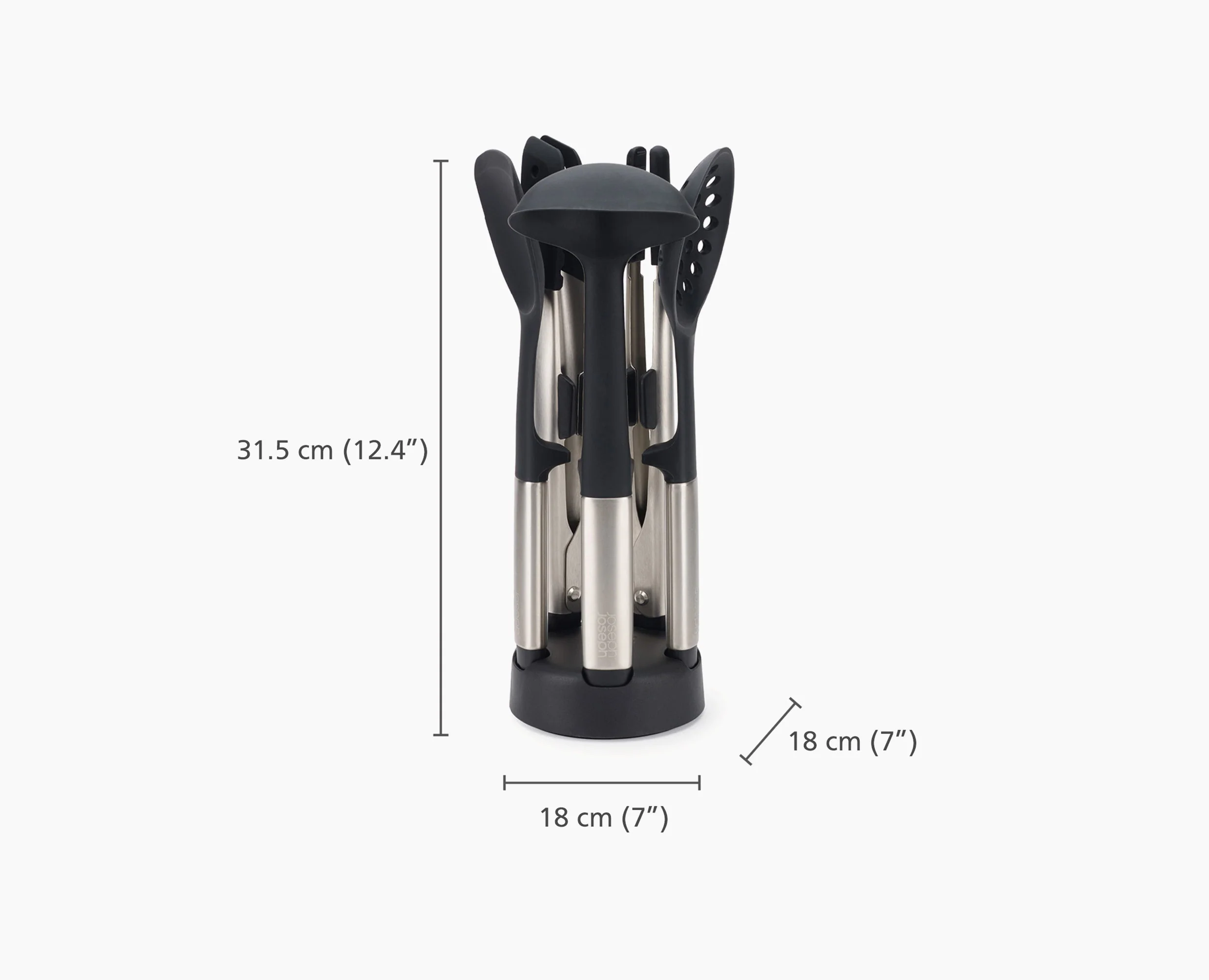 Elevate™ Fusion 5-piece Stainless-steel Utensil Set with Compact Stand - Image 9