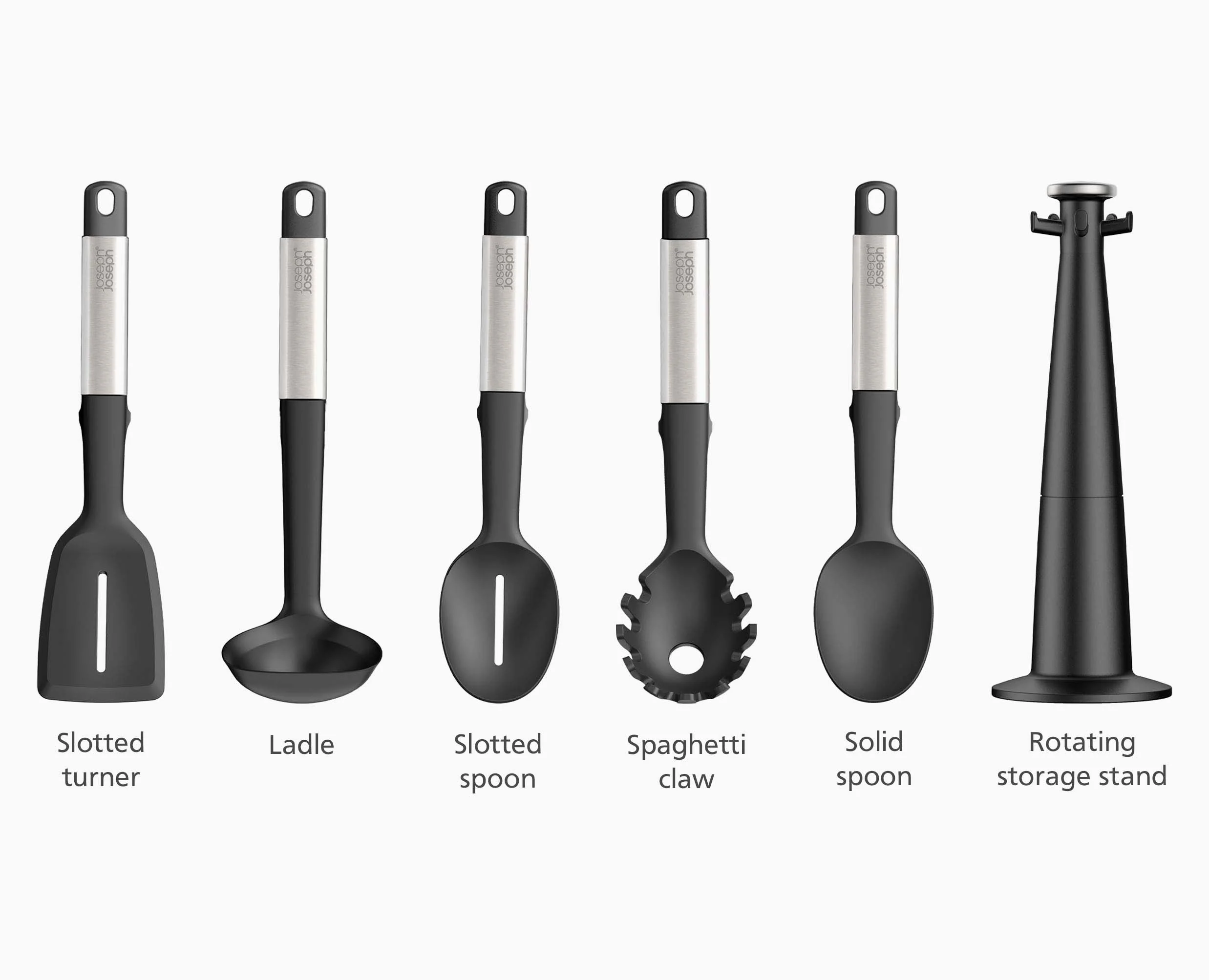 Elevate™ Stainless-steel Silicone 5-piece Utensils Carousel Set - Image 8