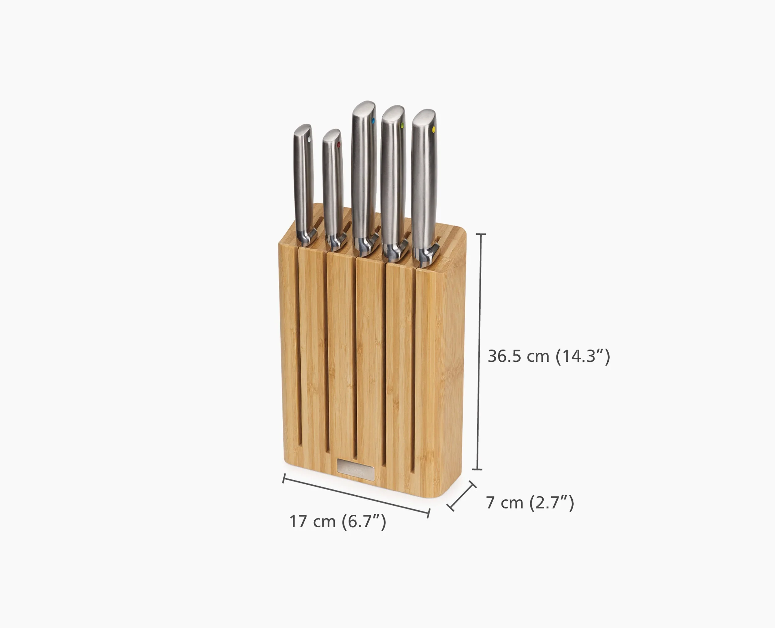 Elevate™ Steel Knives Bamboo 5-piece Set - Image 9
