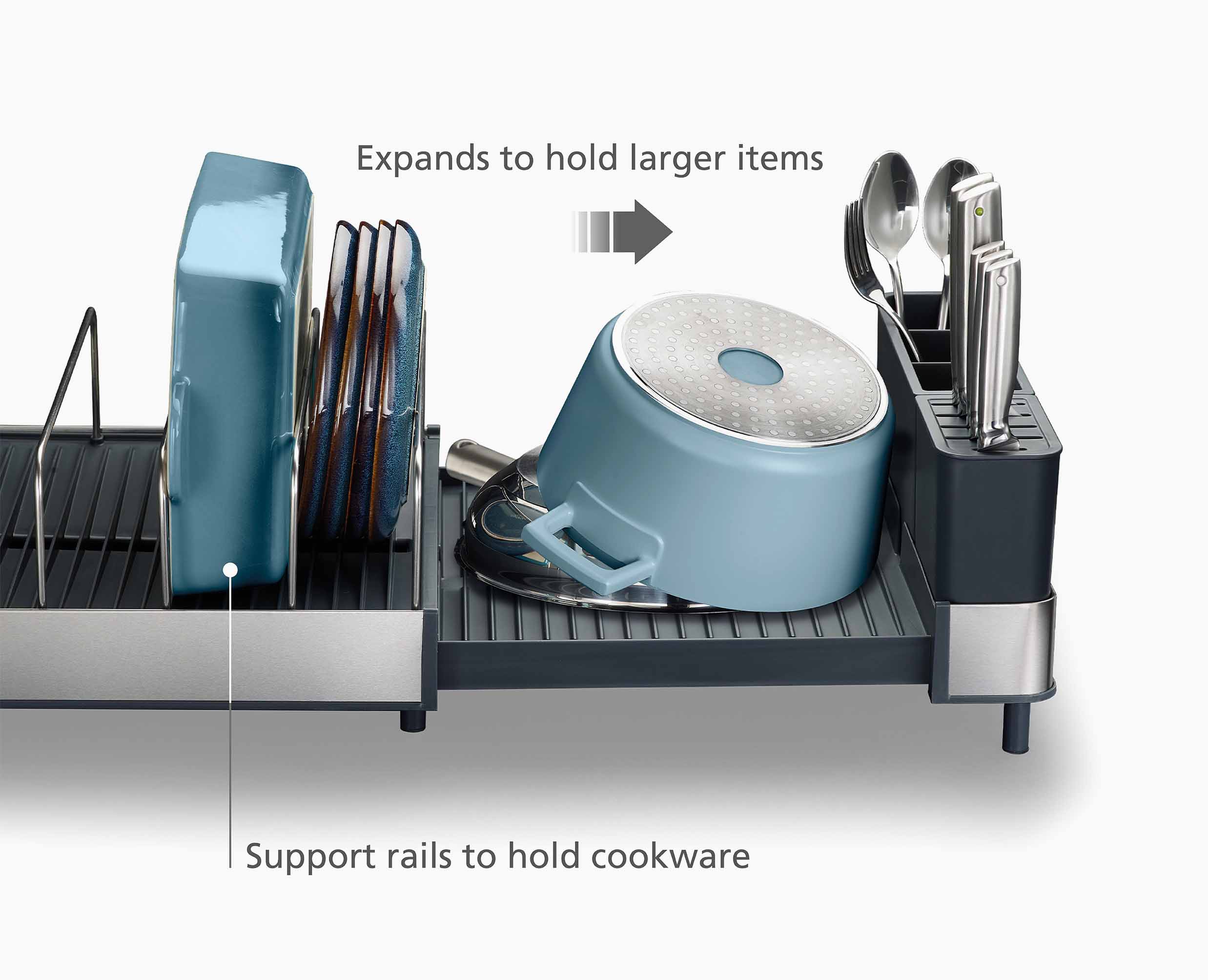 Extend™ Max Stainless-steel Expandable Dish Drainer - Image 8