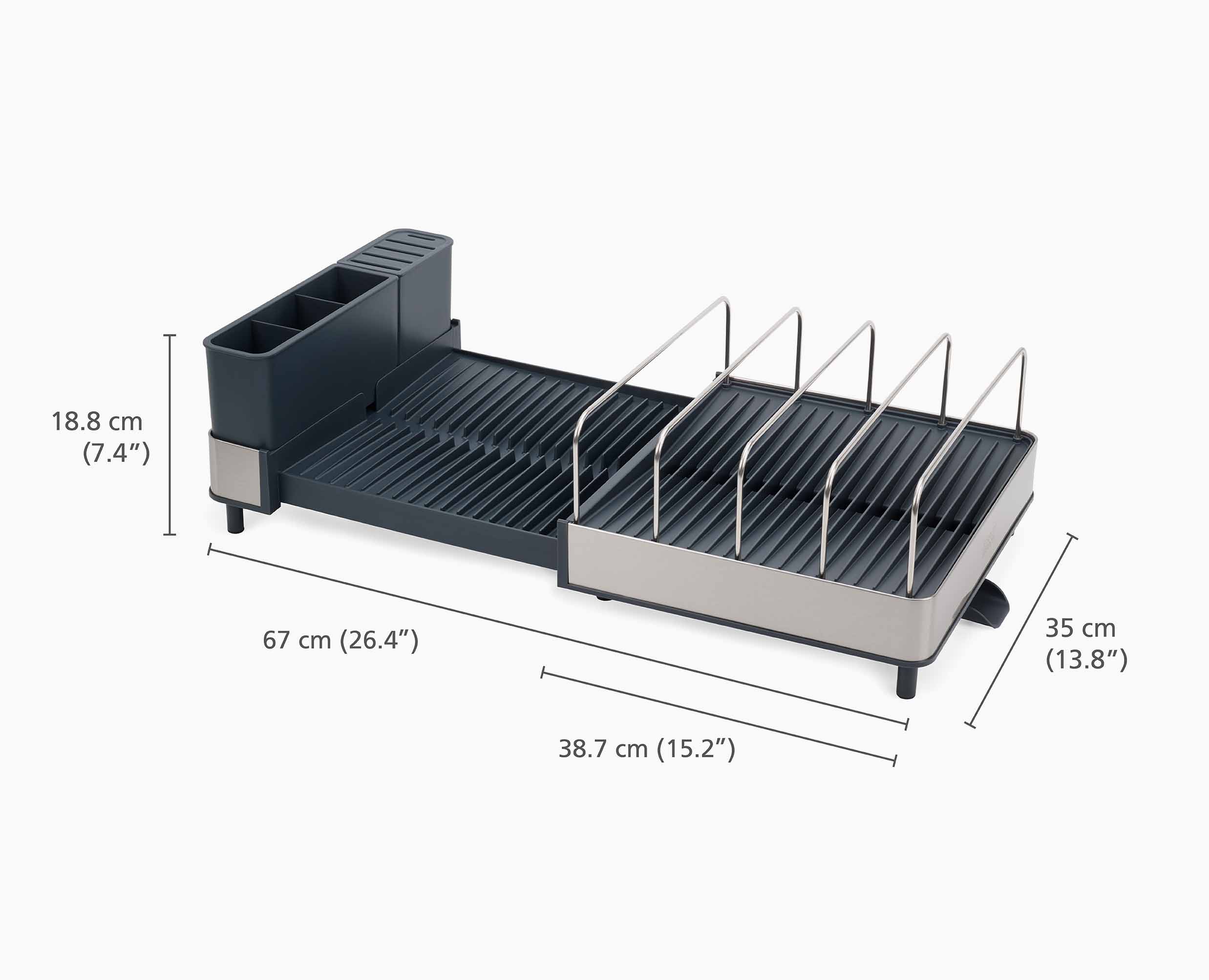 Extend™ Max Stainless-steel Expandable Dish Drainer - Image 9