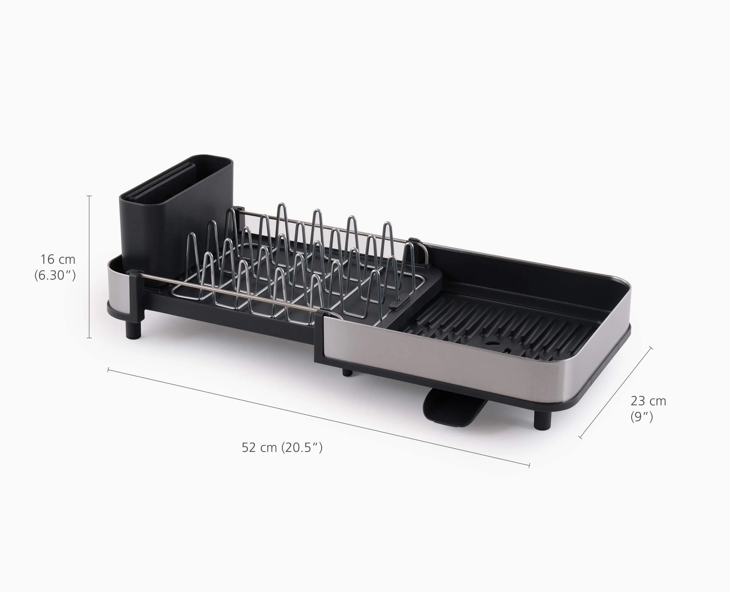Extend™ Slim Steel Expandable Grey Dish Drainer - Image 7