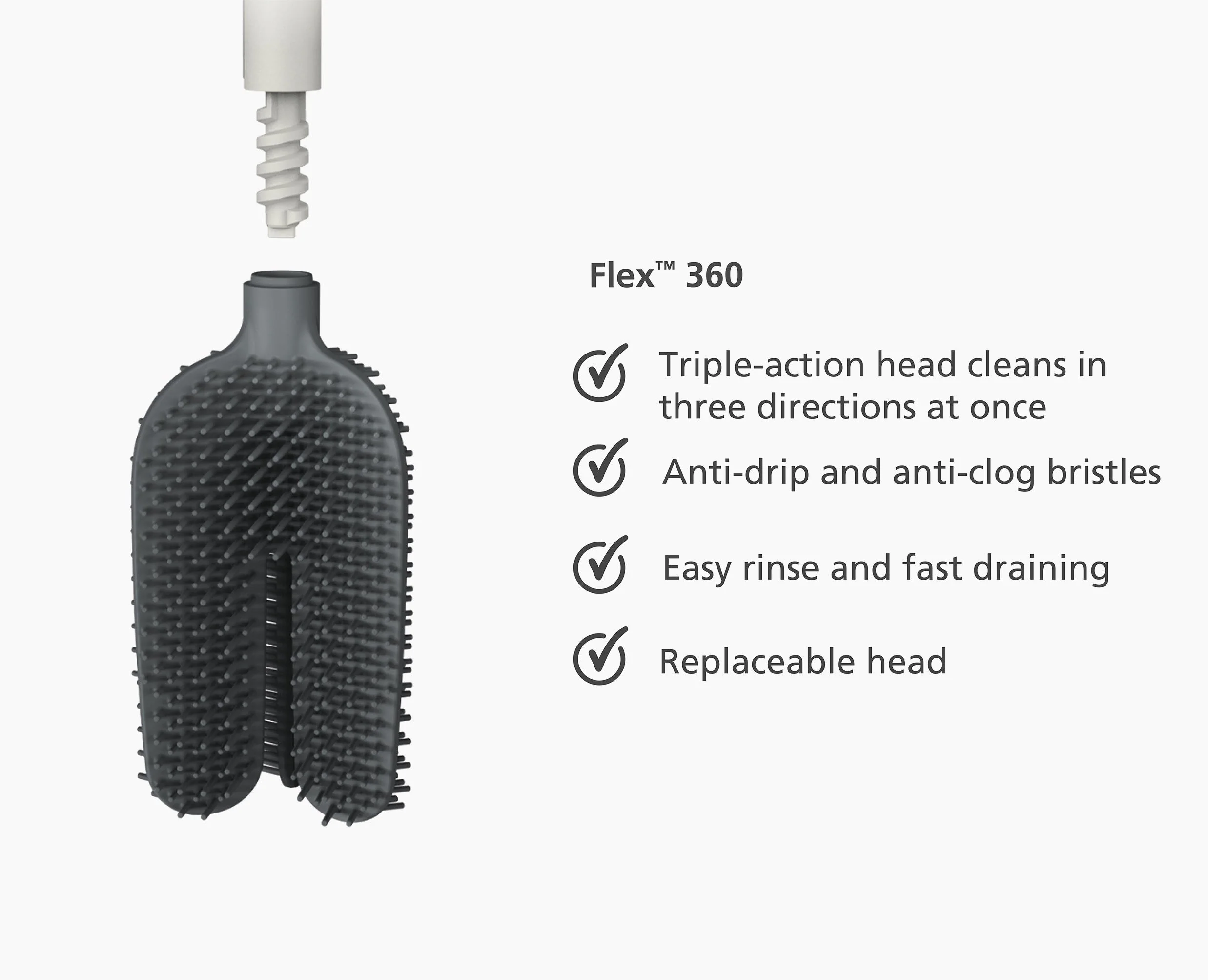 Flex™ 360 Matt Black Toilet Brush - Image 9