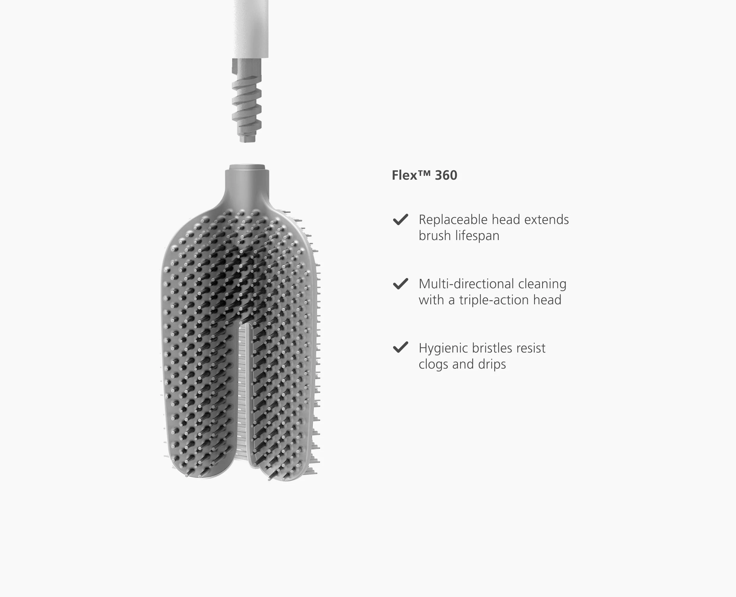 Flex™ 360 Lite Matt White Toilet Brush - Image 7