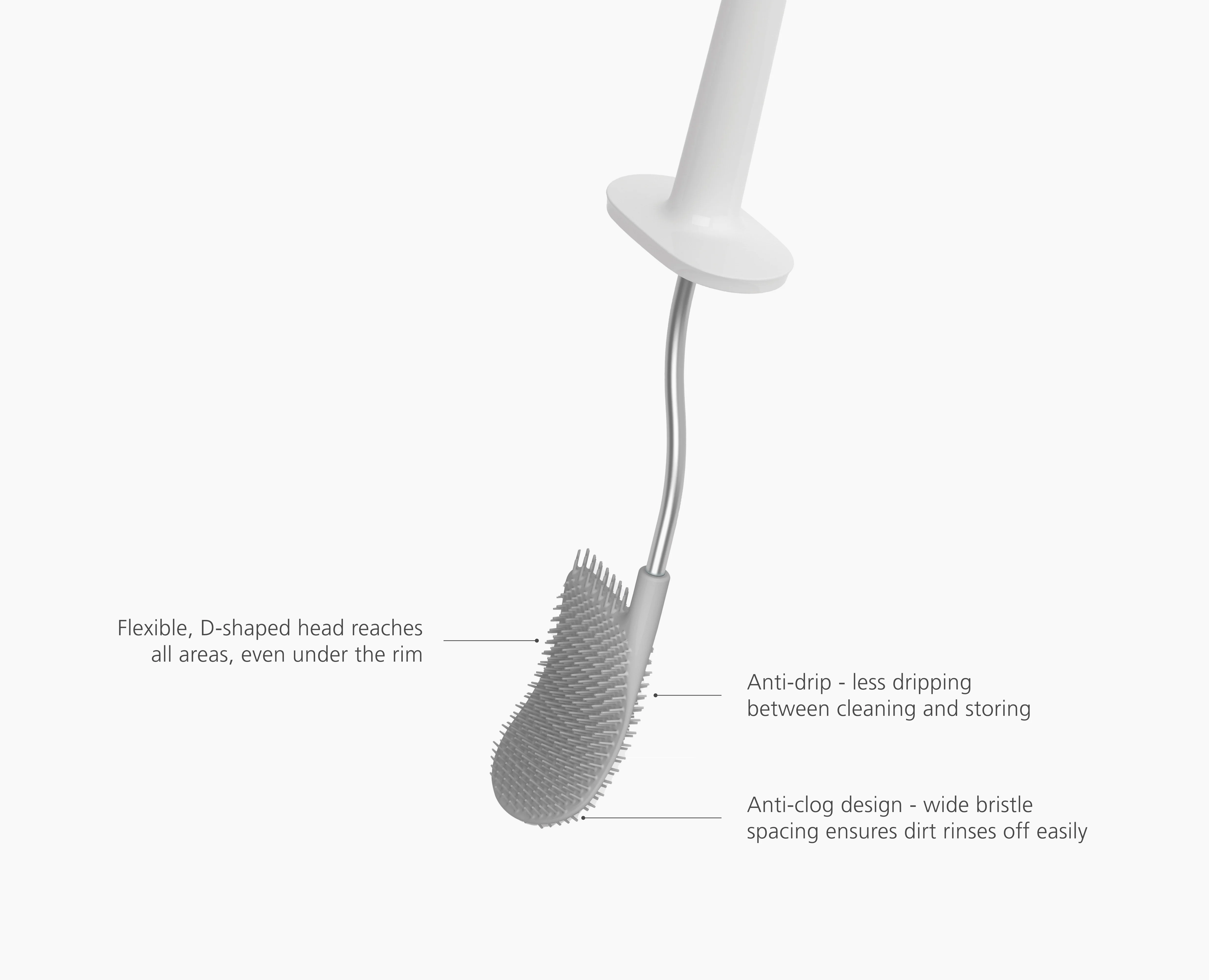 Flex™ Lite Pack of 2 Stainless-Steel Toilet Brushes - Image 6