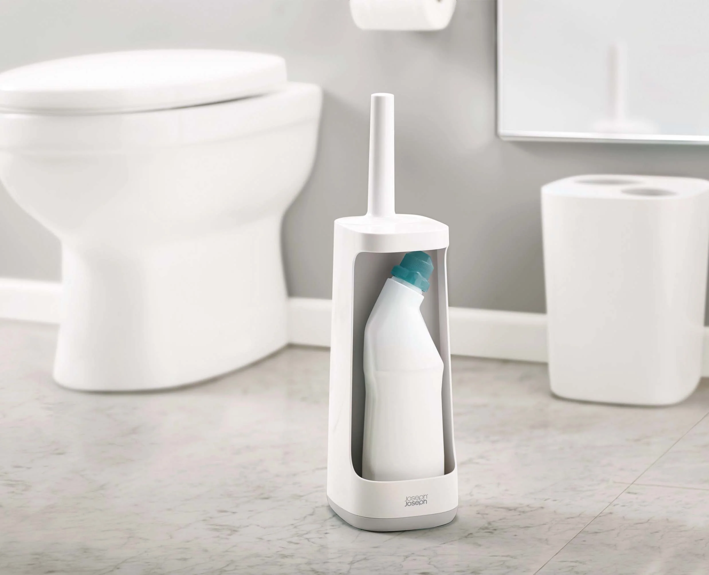 Flex™ Plus Light Grey Toilet Brush with Storage Caddy - Image 3