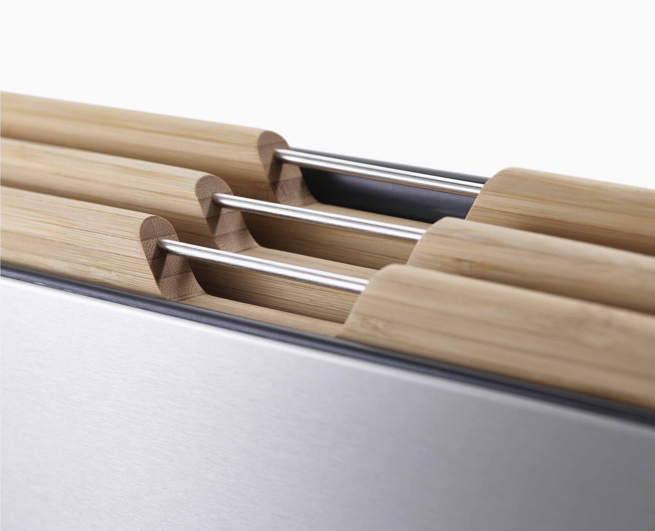 Folio™ Steel 3-Piece Bamboo Chopping Board Set with Stainless-Steel Case - Image 8