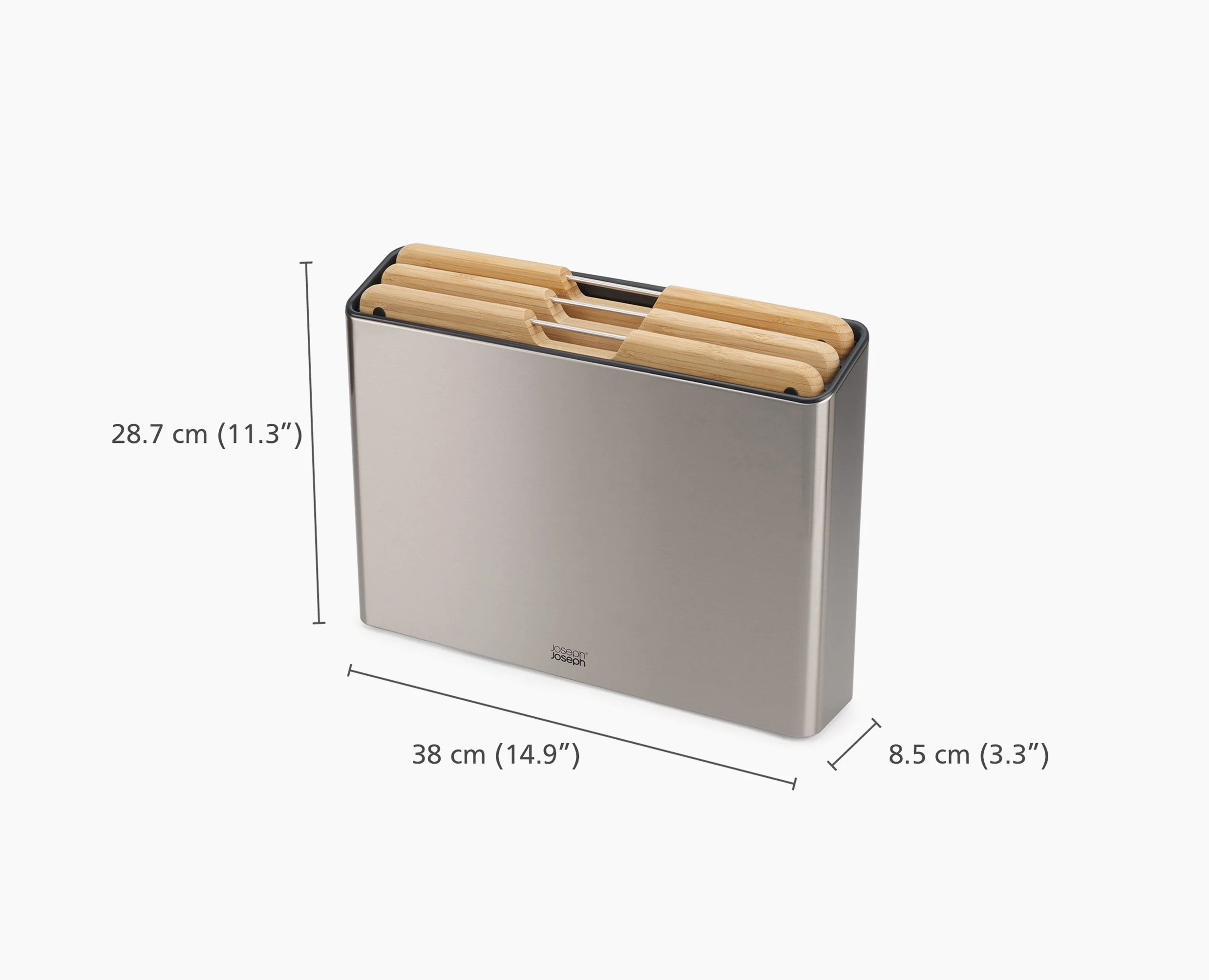 Folio™ Steel 3-Piece Bamboo Chopping Board Set with Stainless-Steel Case - Image 9