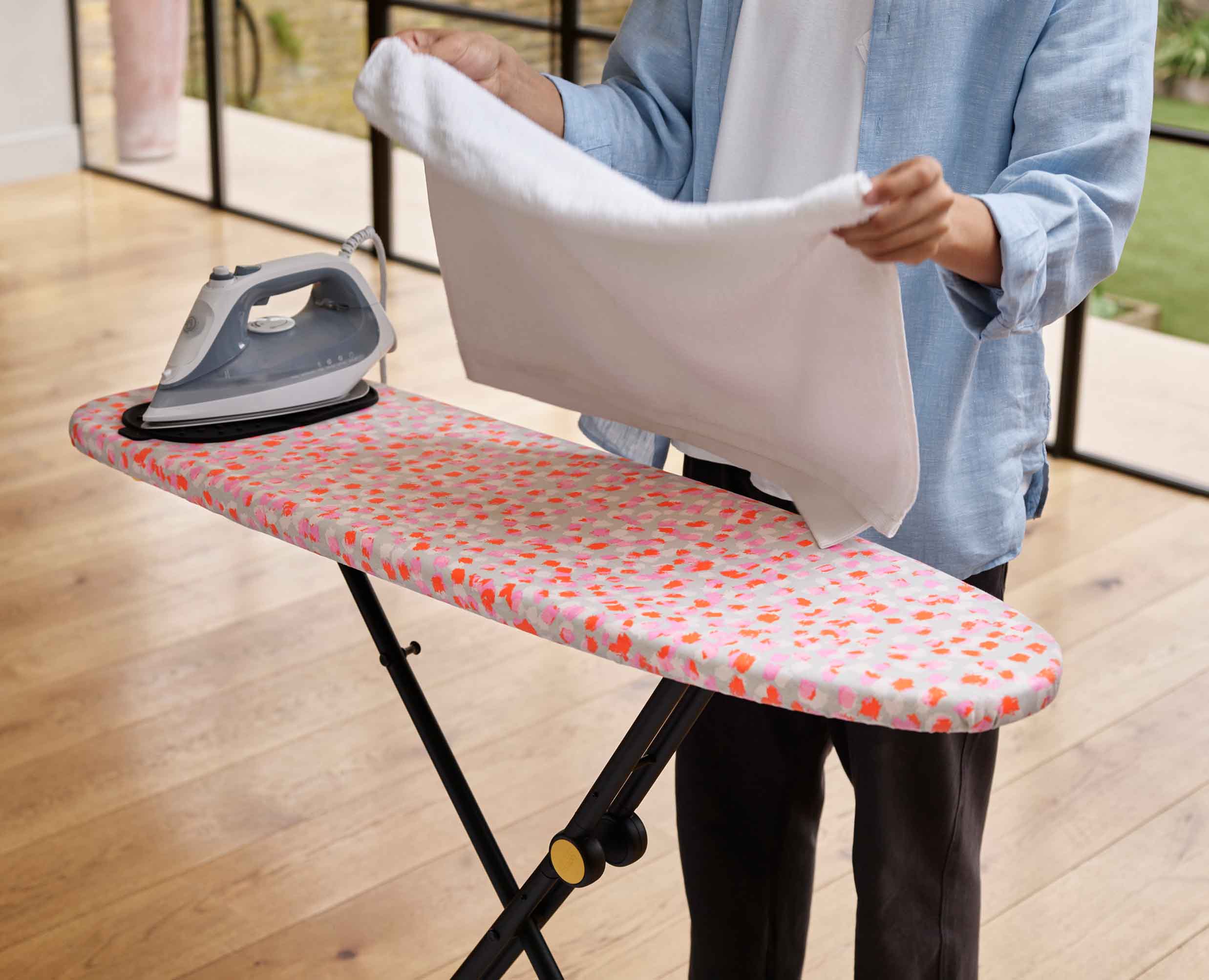 Glide Compact 110cm Peach Easy-store Ironing Board - Image 3