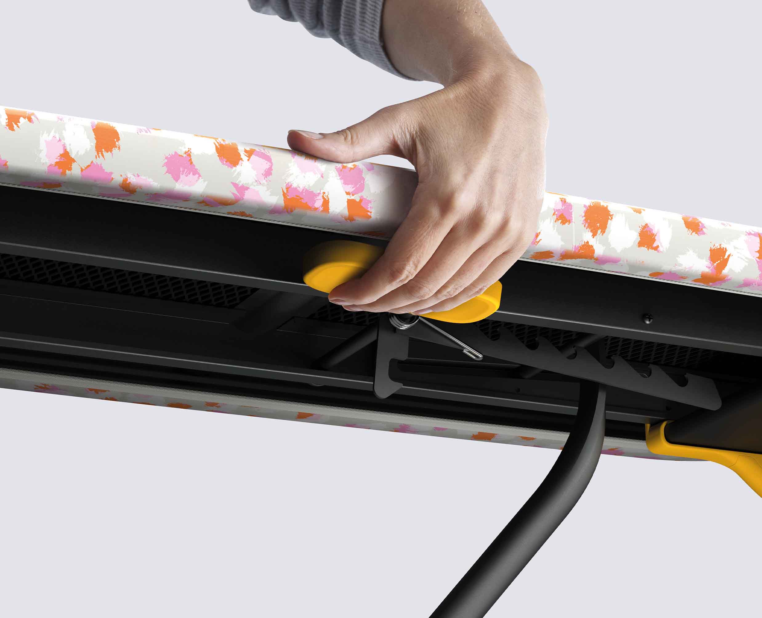 Glide Compact 110cm Peach Easy-store Ironing Board - Image 6
