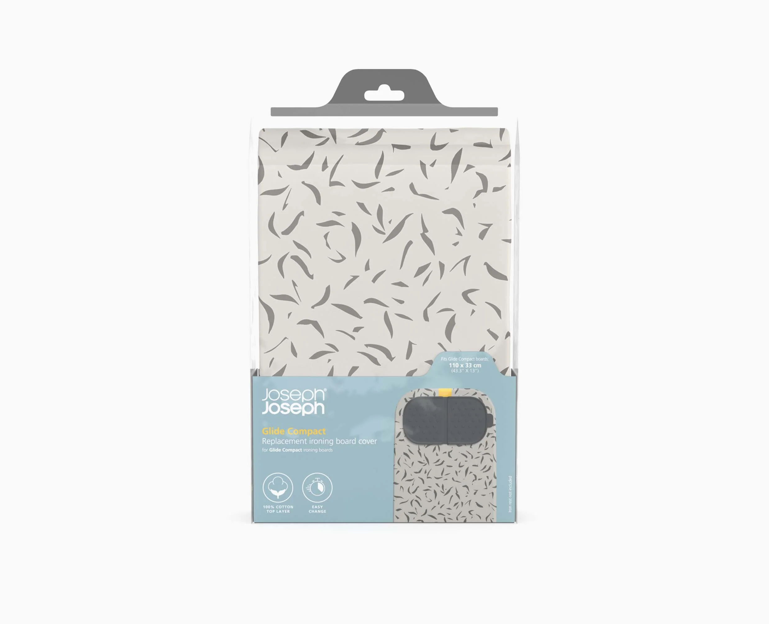 Glide Compact 110cm Ecru Ironing Board Cover - Image 3