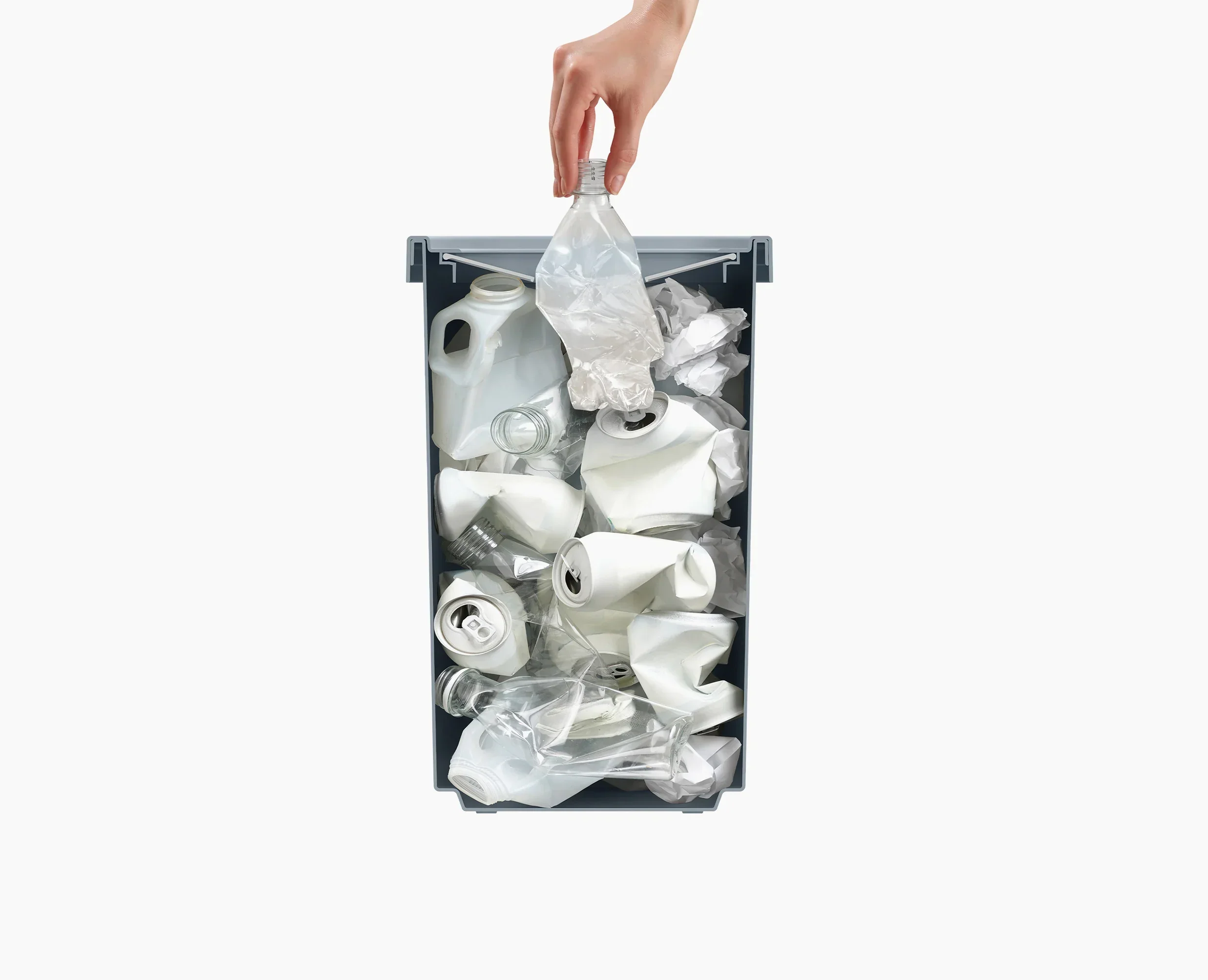 GoRecycle 46L Light Blue Recycling Collector & Caddy Set - Image 5