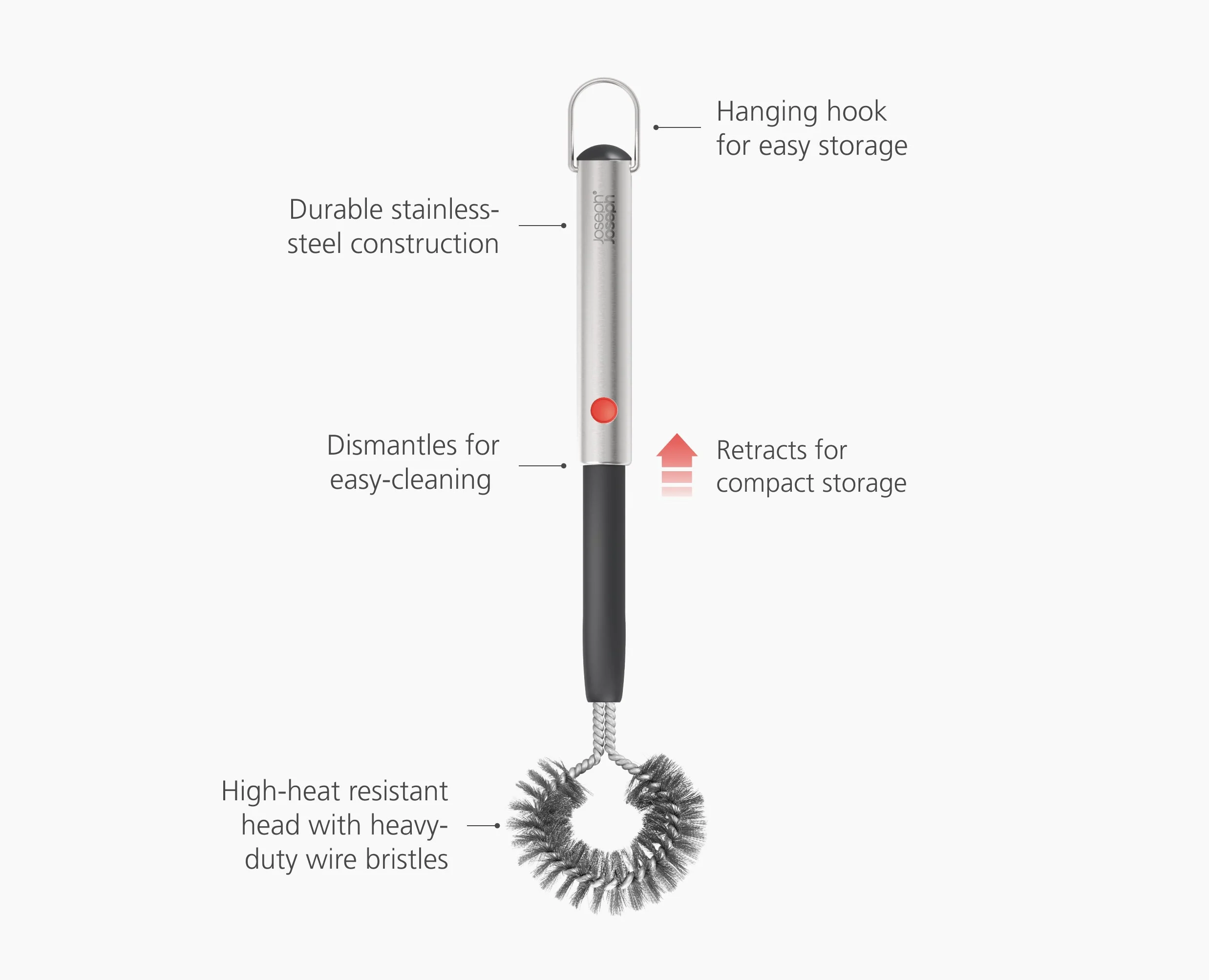 GrillOut™ Stainless-Steel BBQ Cleaning Brush with Extending Handle - Image 6