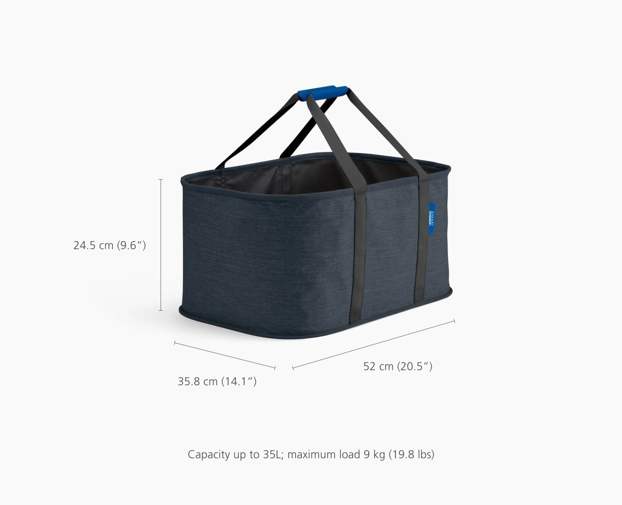 Hold-All™ Black Collapsible 35L Laundry Basket - Image 7