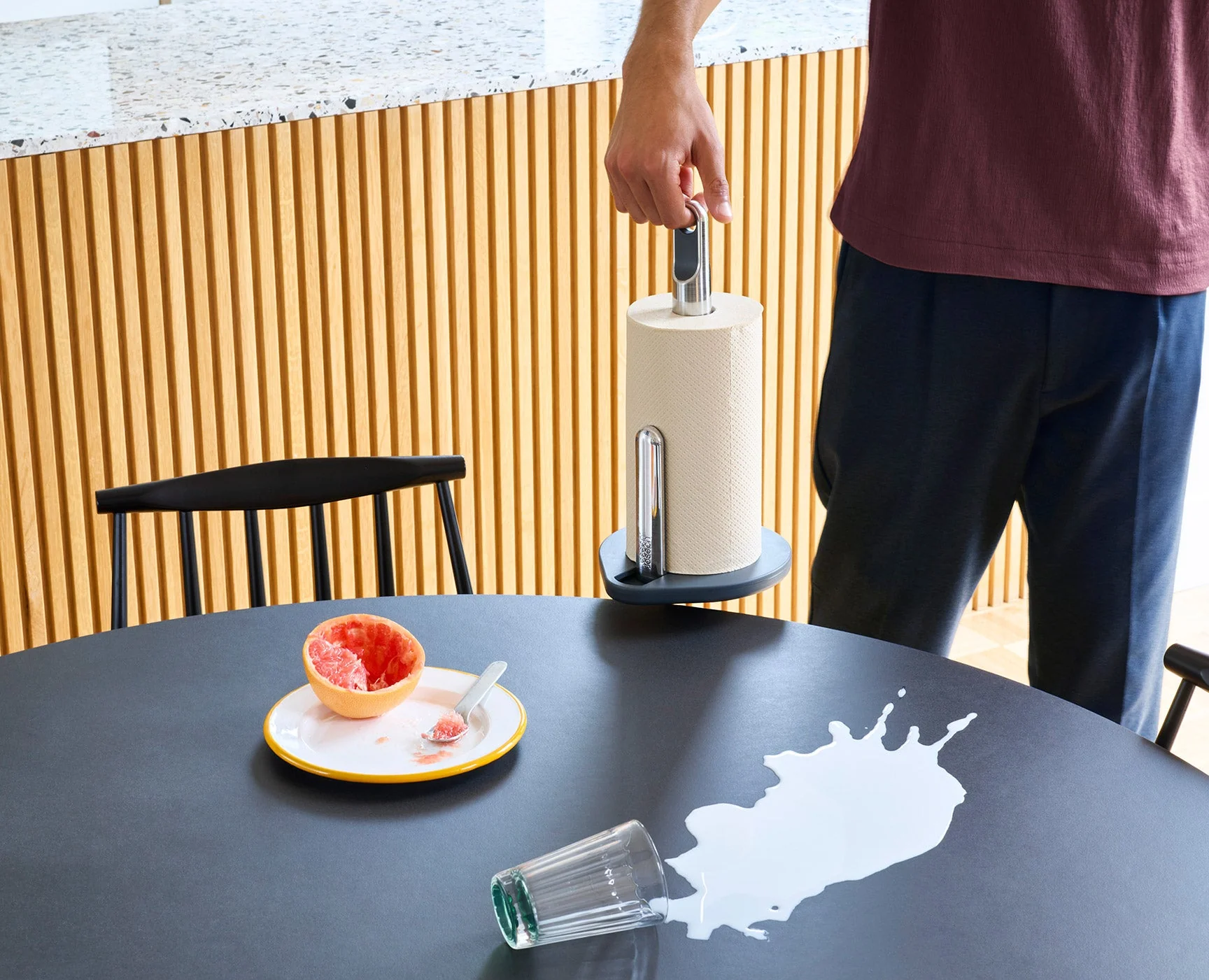 Hold™ Grey Kitchen Roll Holder - Image 3