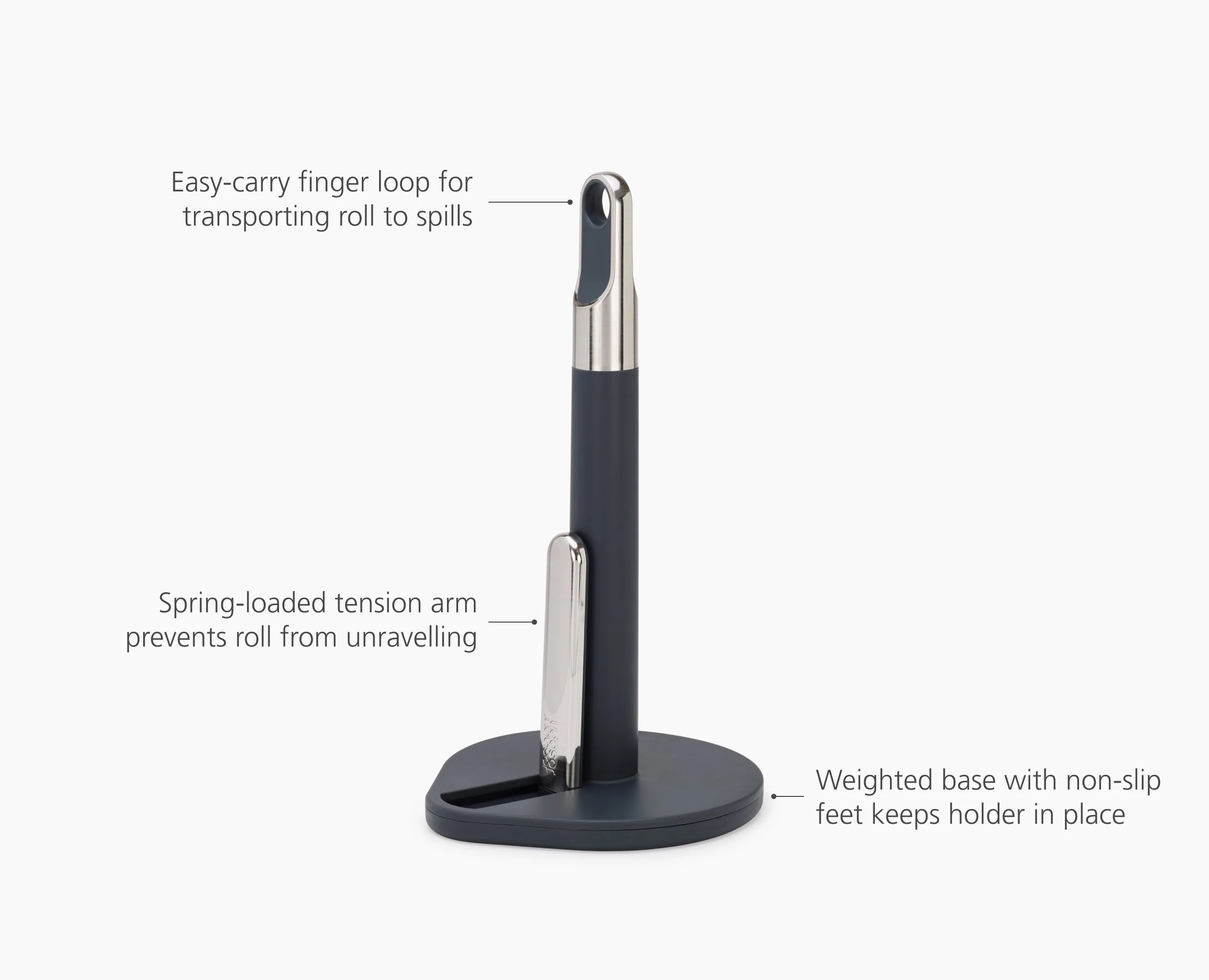 Hold™ Grey Kitchen Roll Holder - Image 6