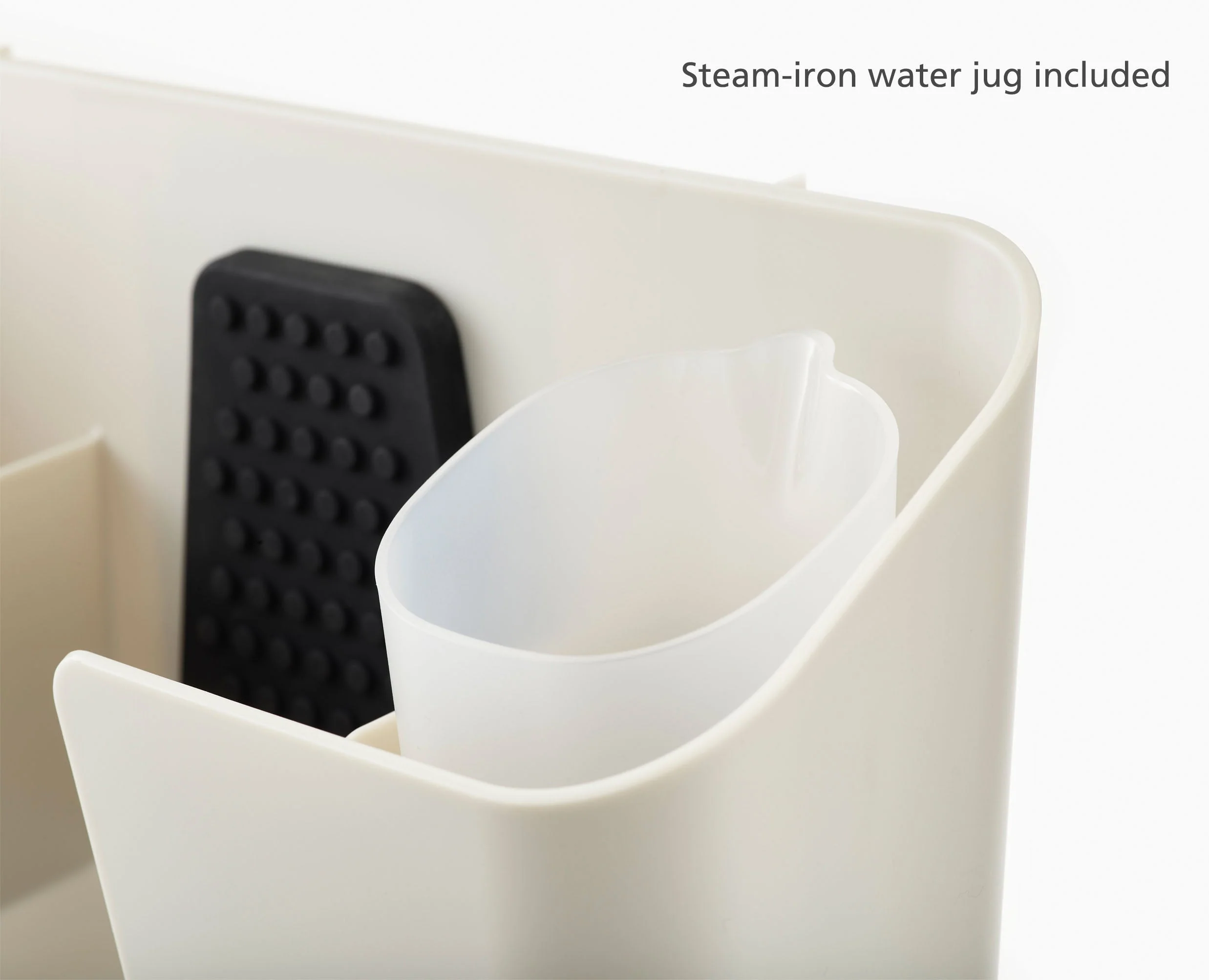 IronHub™ Wall-mounted Ecru Iron Storage Caddy - Image 5