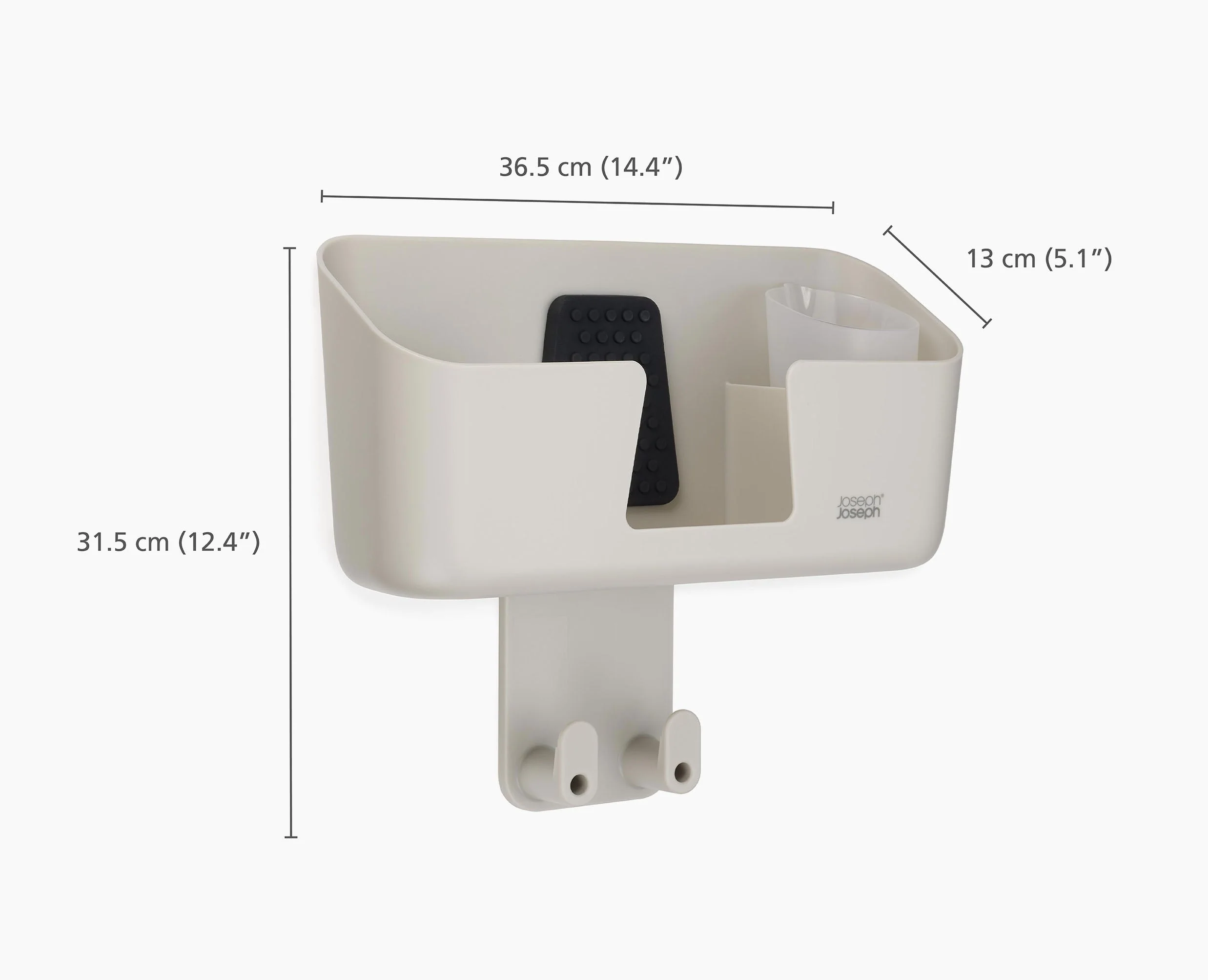 IronHub™ Wall-mounted Ecru Iron Storage Caddy - Image 9